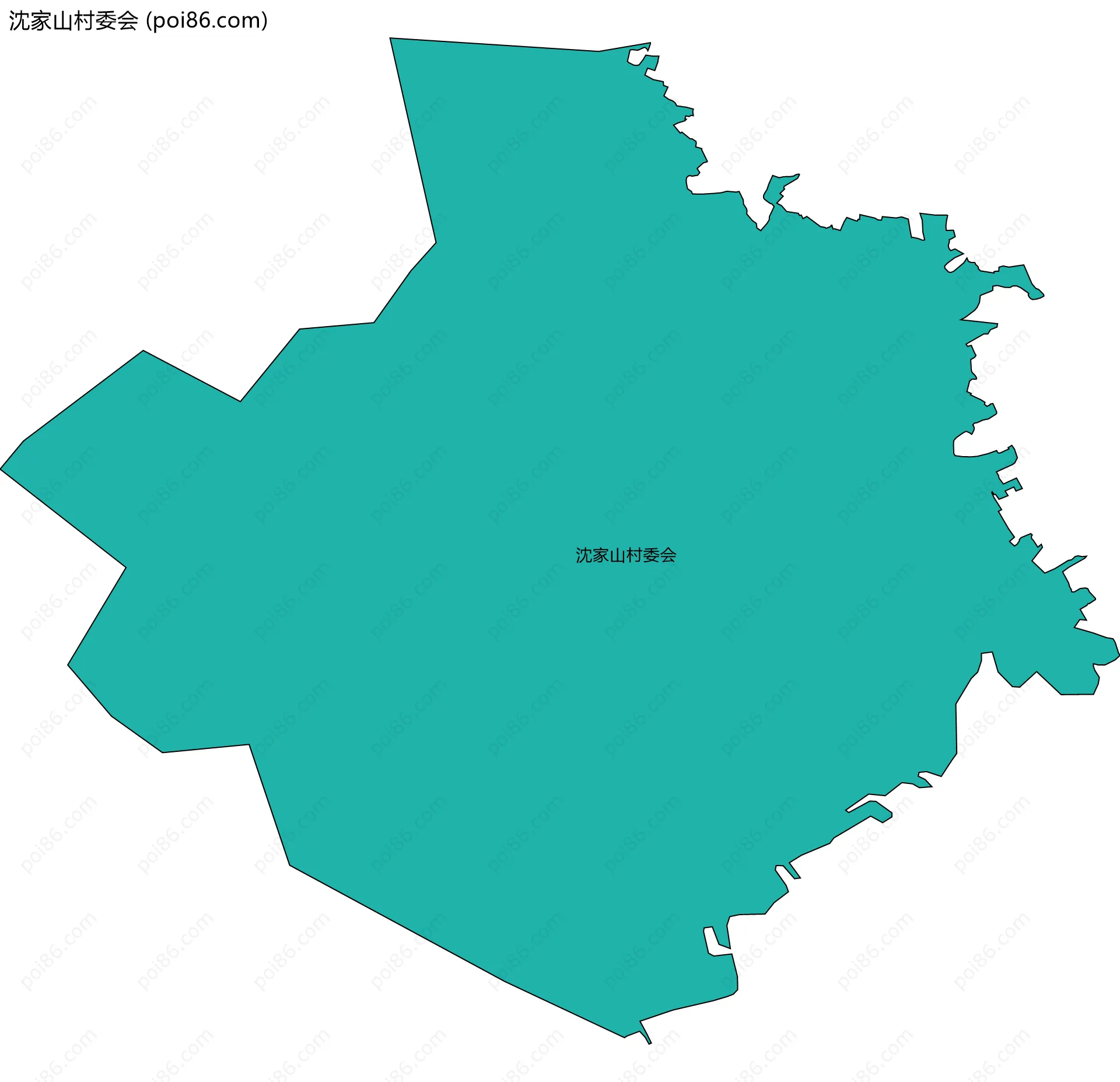 沈家山村委会边界地图
