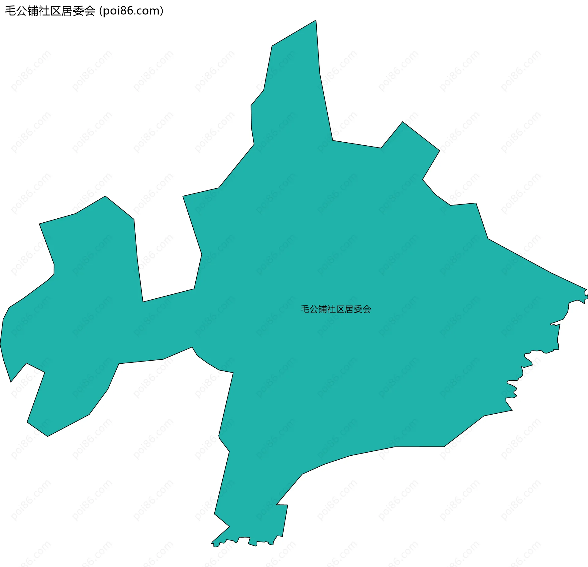 毛公铺社区居委会边界地图