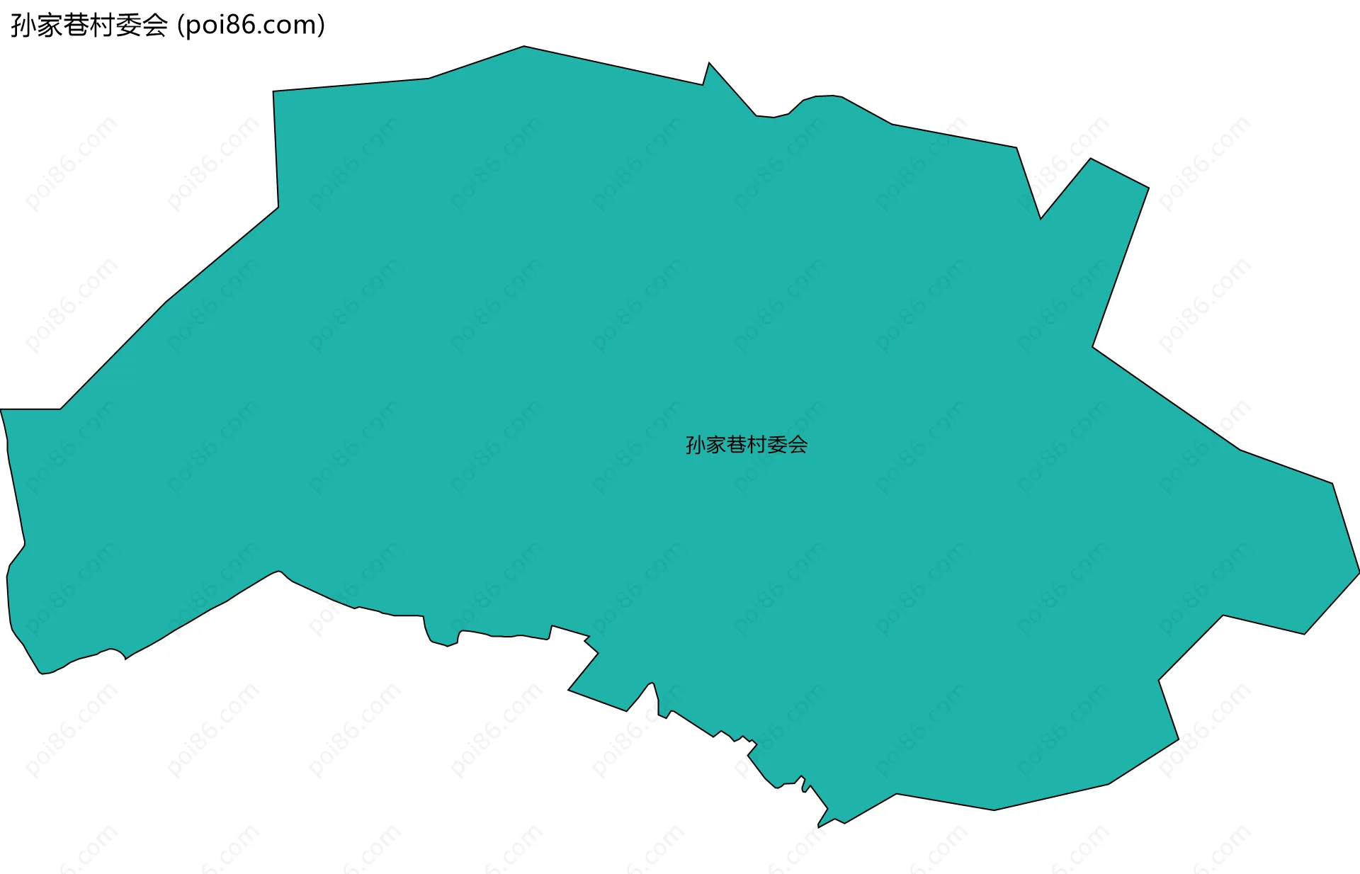 孙家巷村委会边界地图