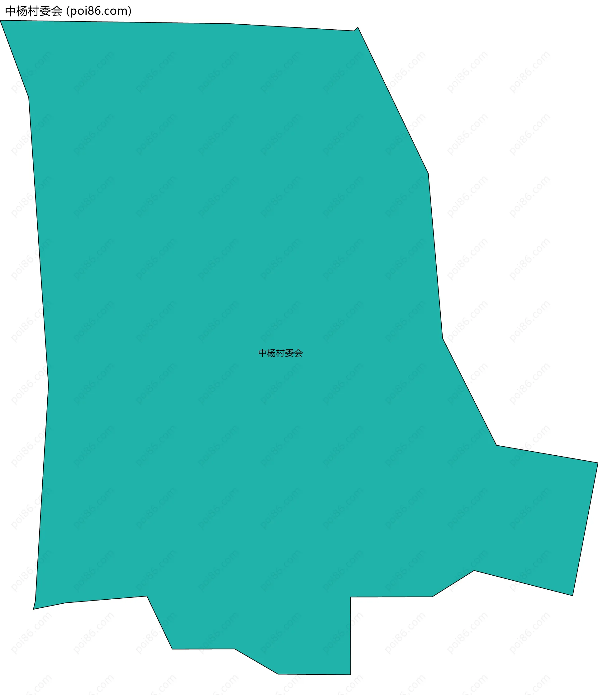 中杨村委会边界地图