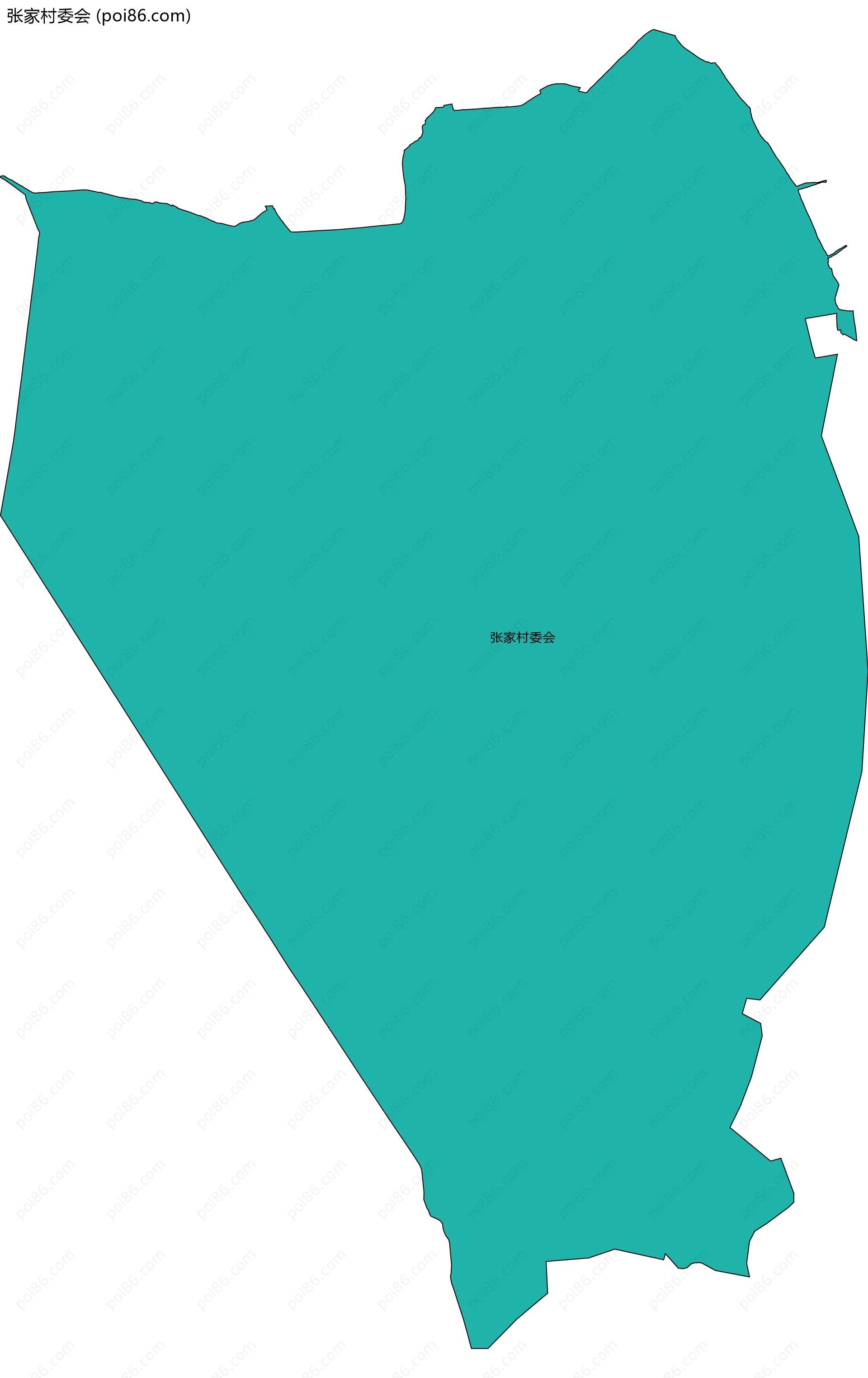 张家村委会边界地图