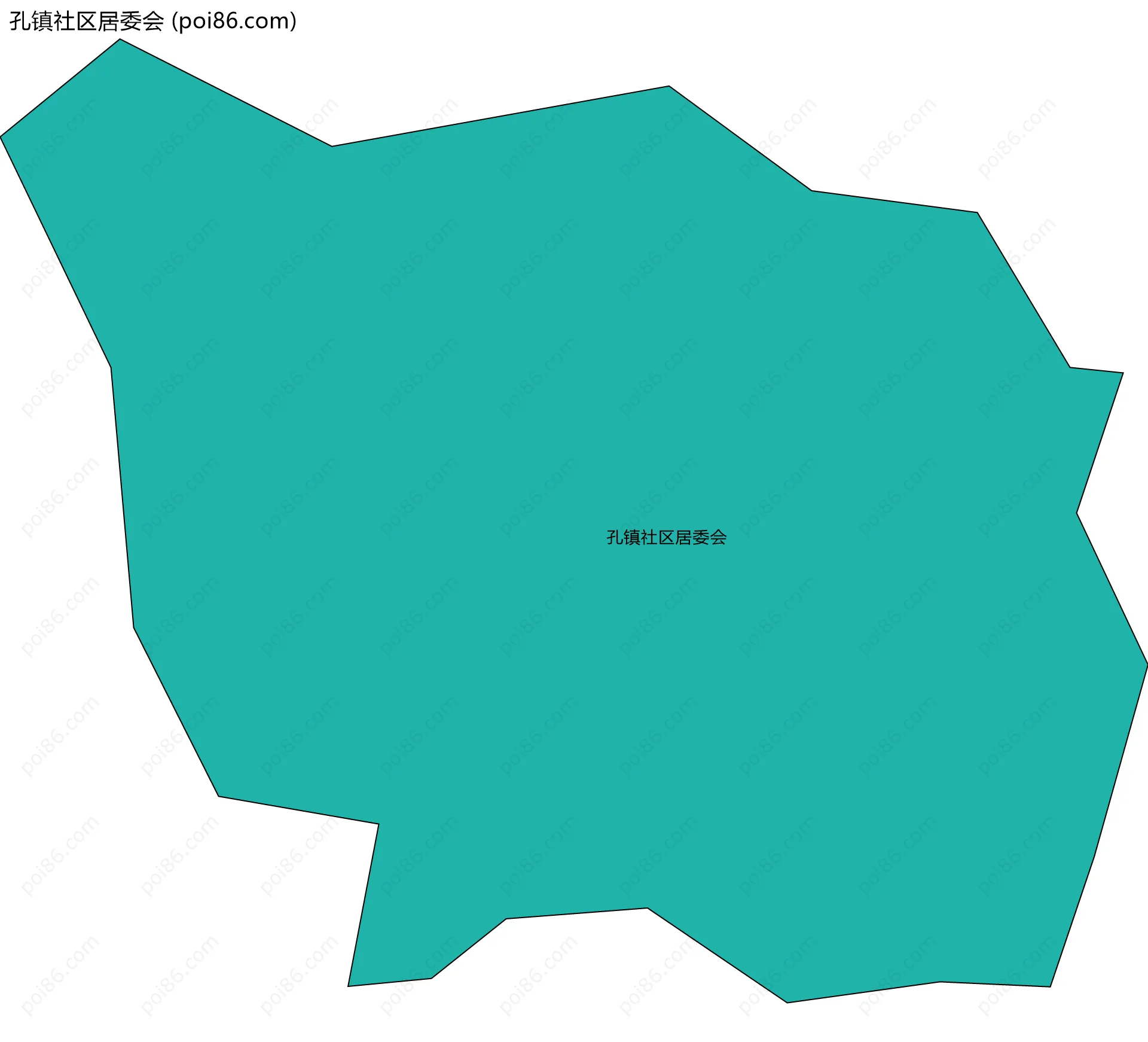 孔镇社区居委会边界地图