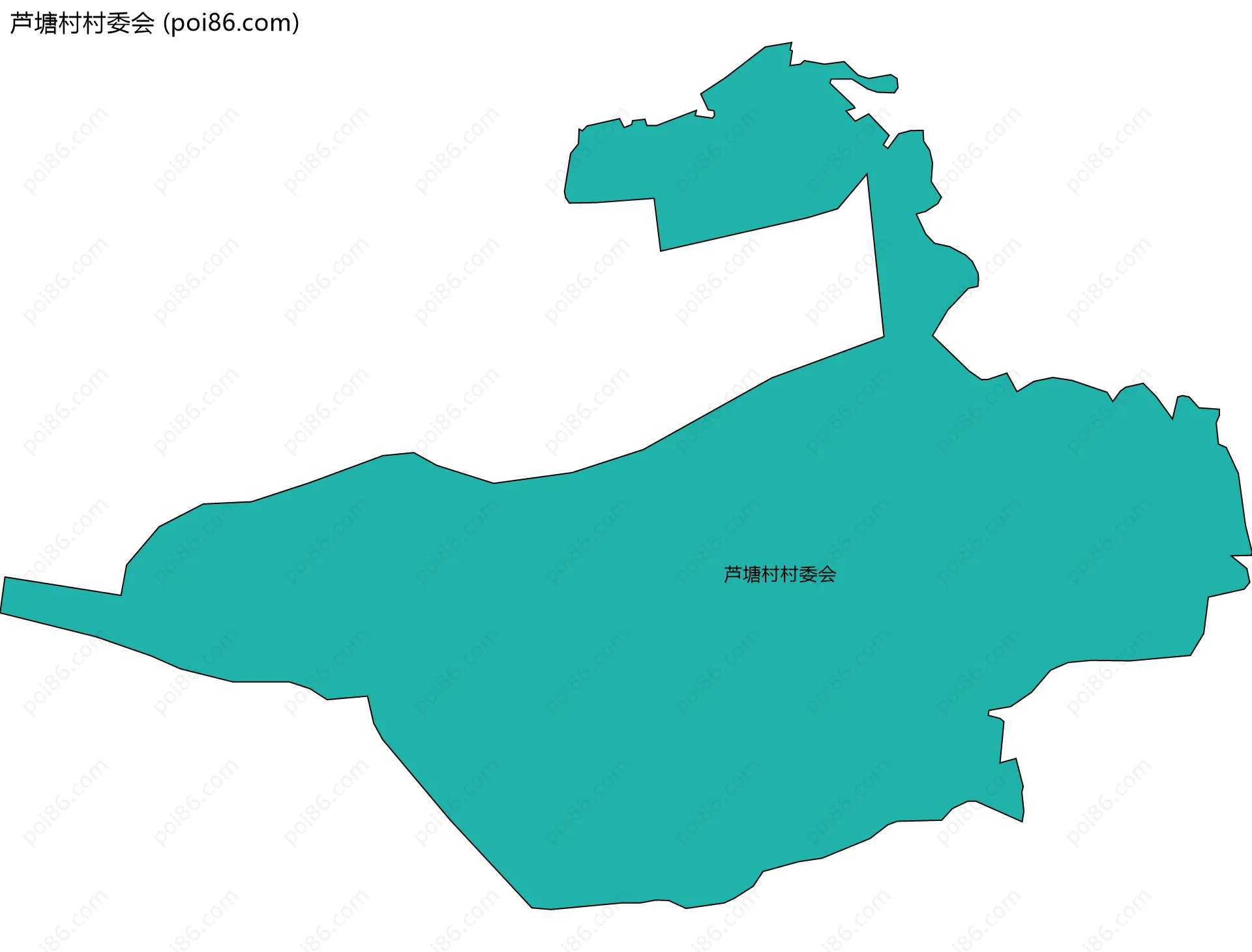 芦塘村村委会边界地图