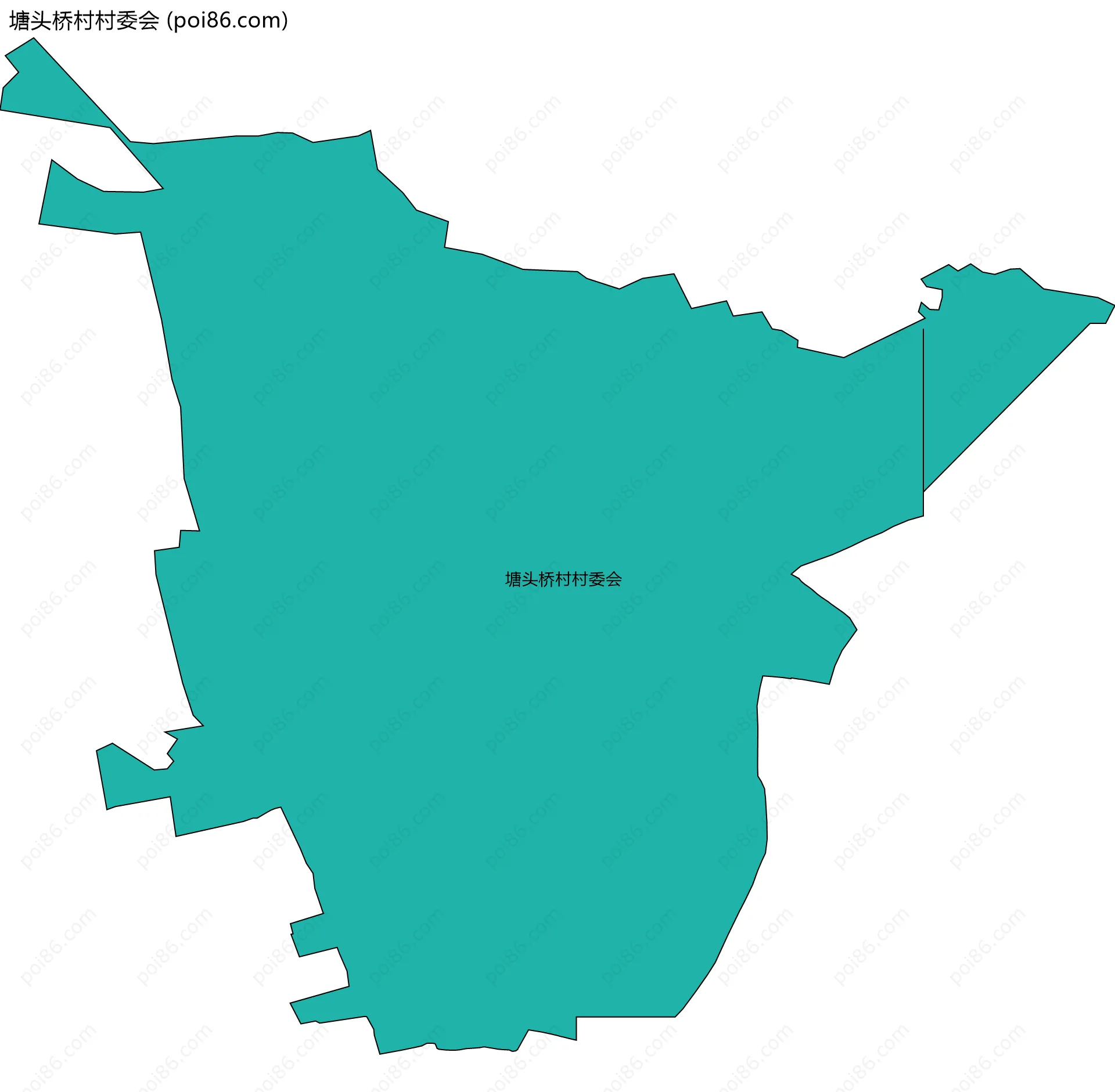 塘头桥村村委会边界地图