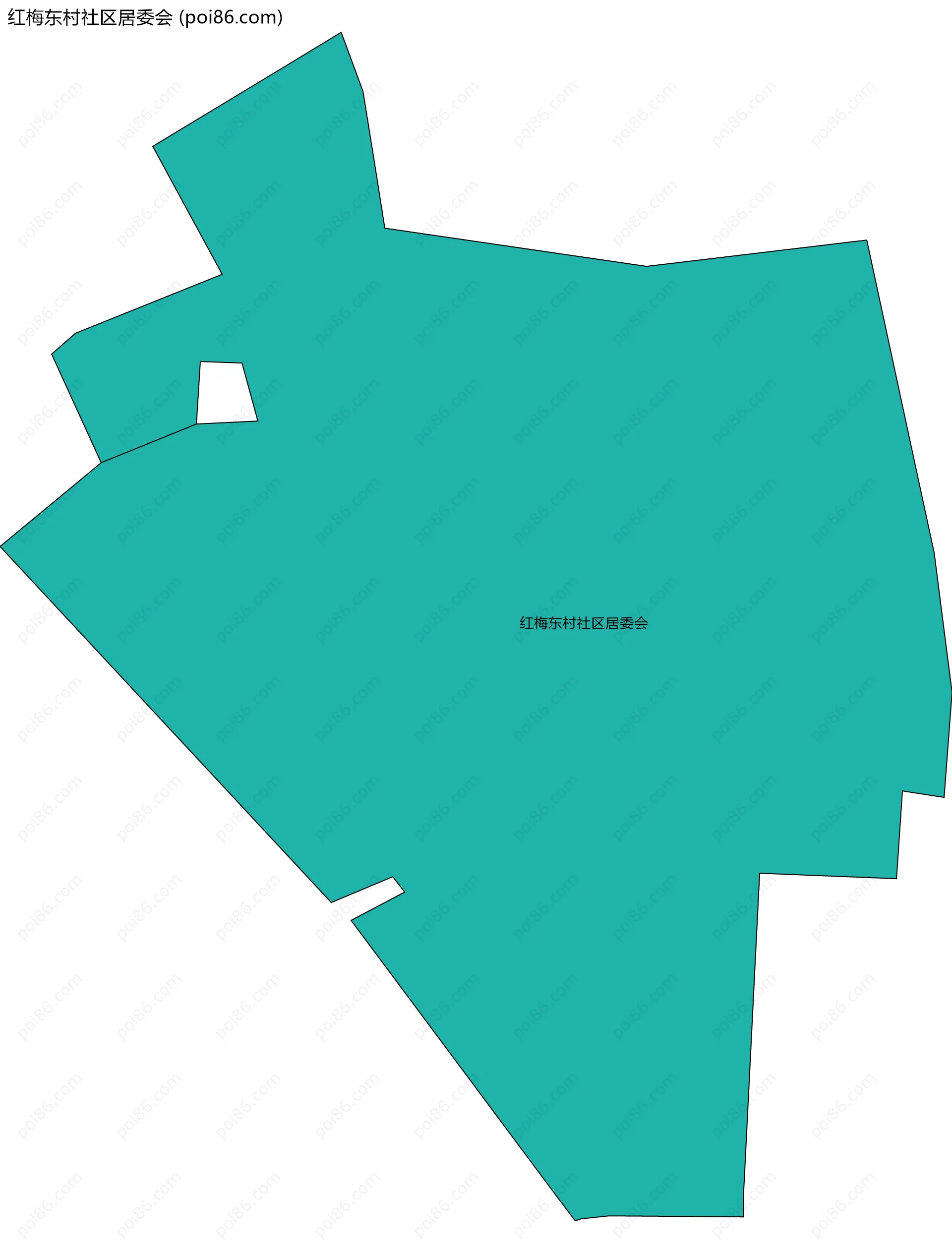 红梅东村社区居委会边界地图