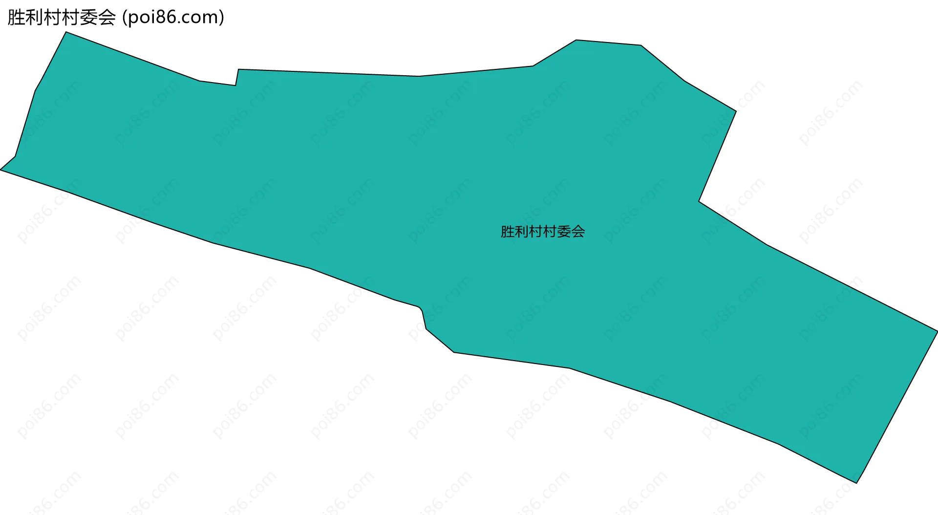 胜利村村委会边界地图