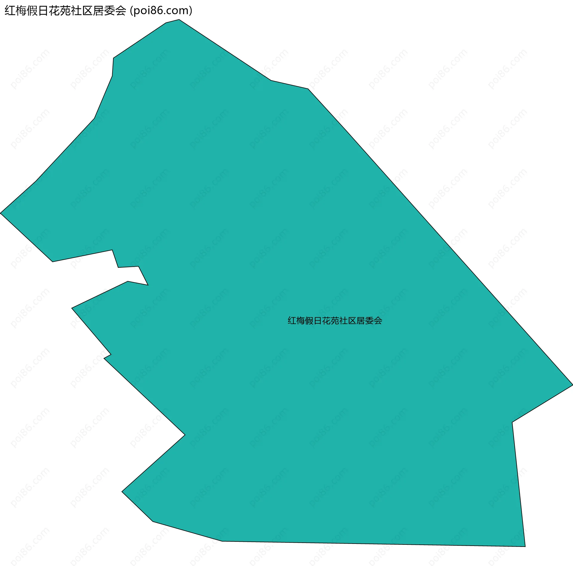 红梅假日花苑社区居委会边界地图