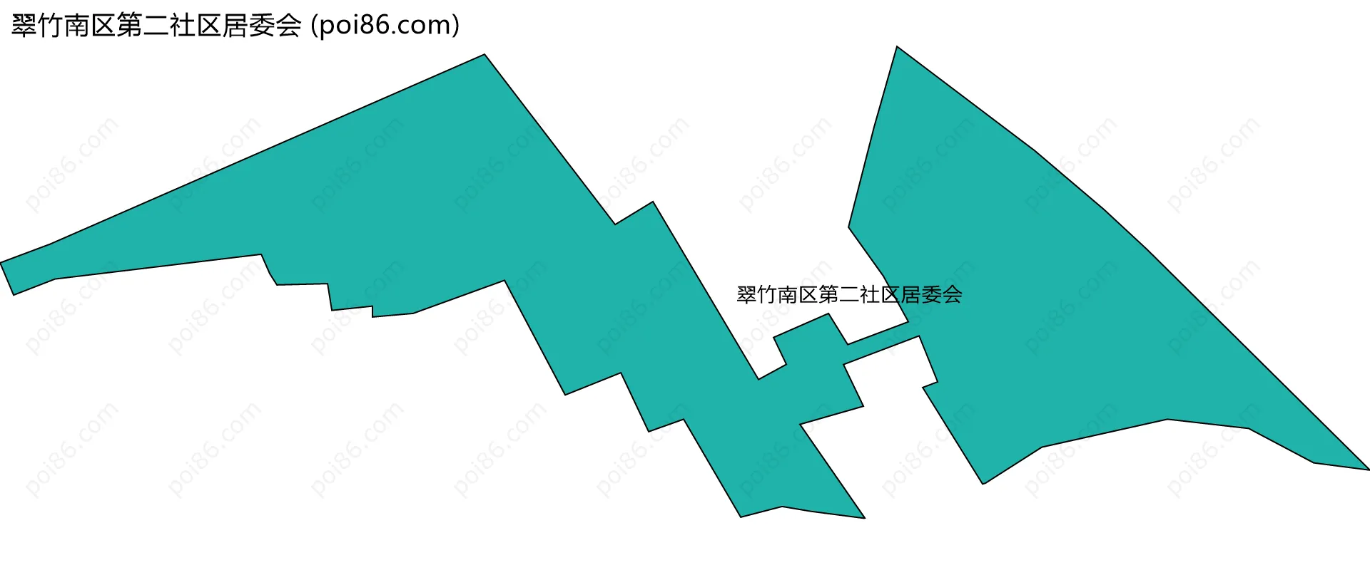 翠竹南区第二社区居委会边界地图