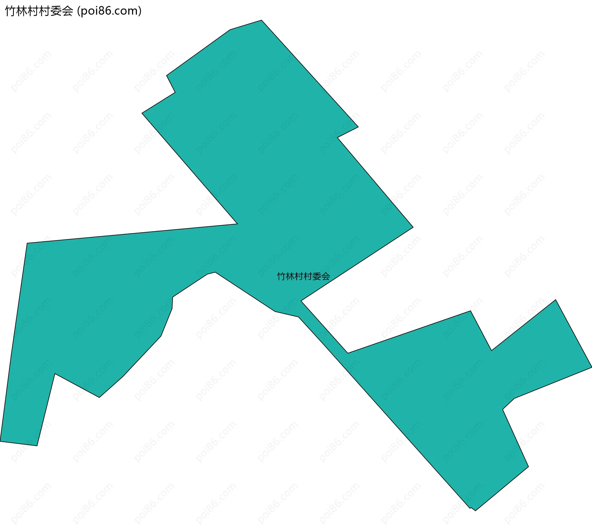 竹林村村委会边界地图