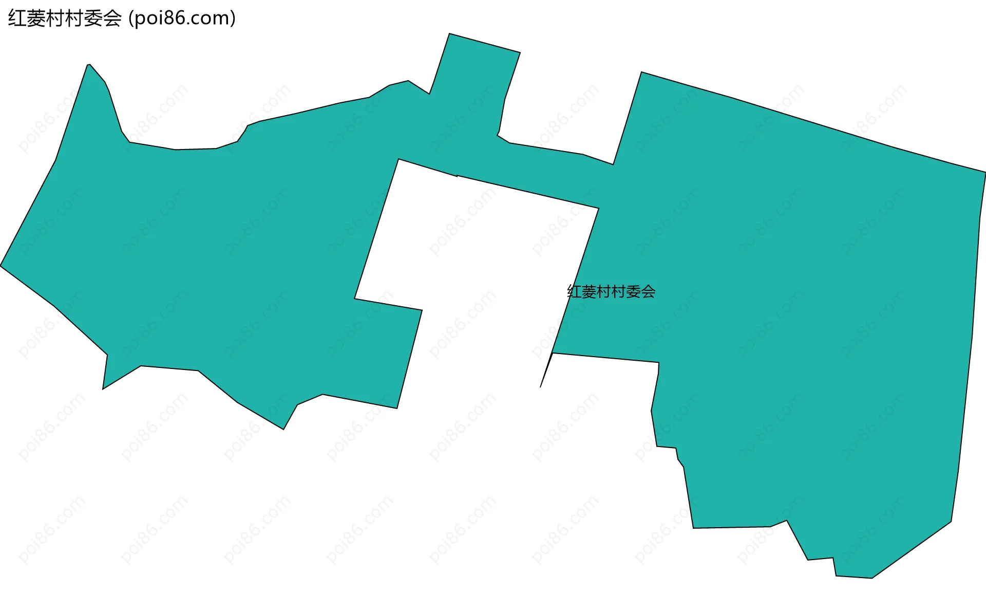 红菱村村委会边界地图
