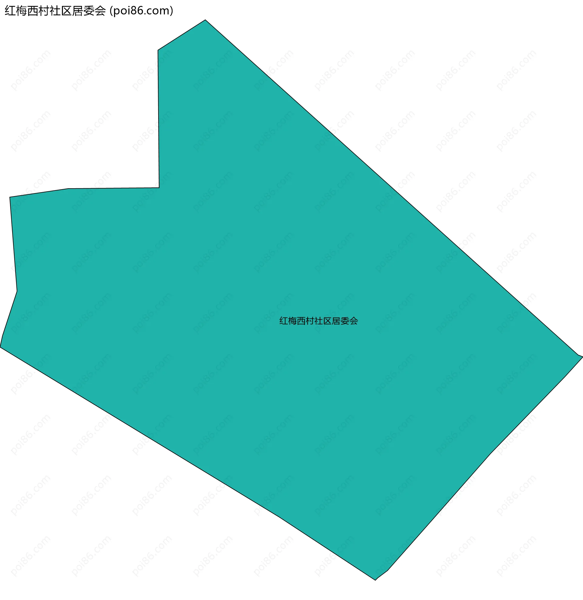 红梅西村社区居委会边界地图