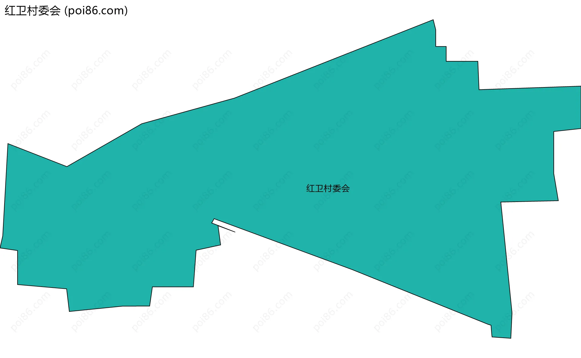 红卫村委会边界地图