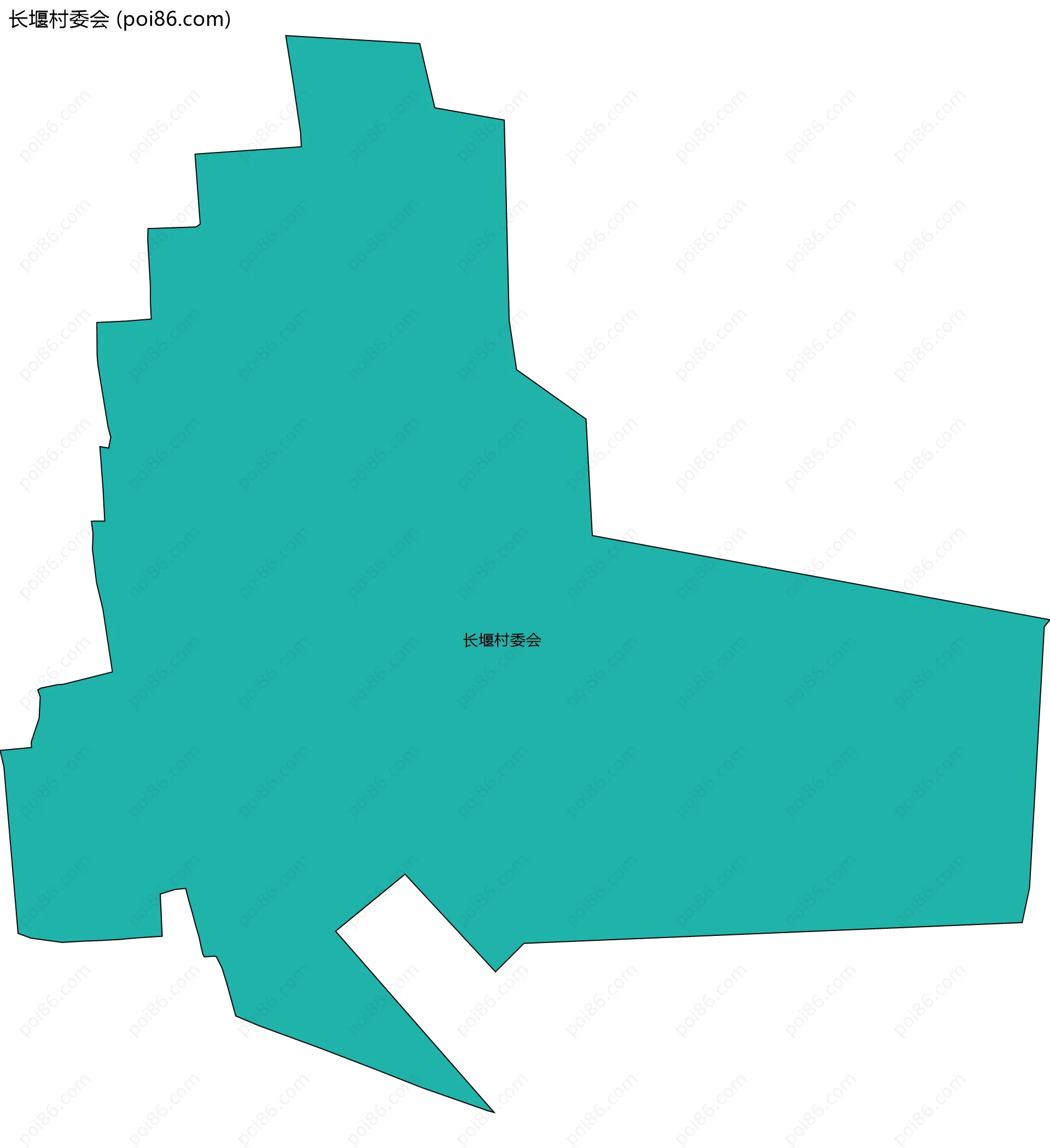 长堰村委会边界地图