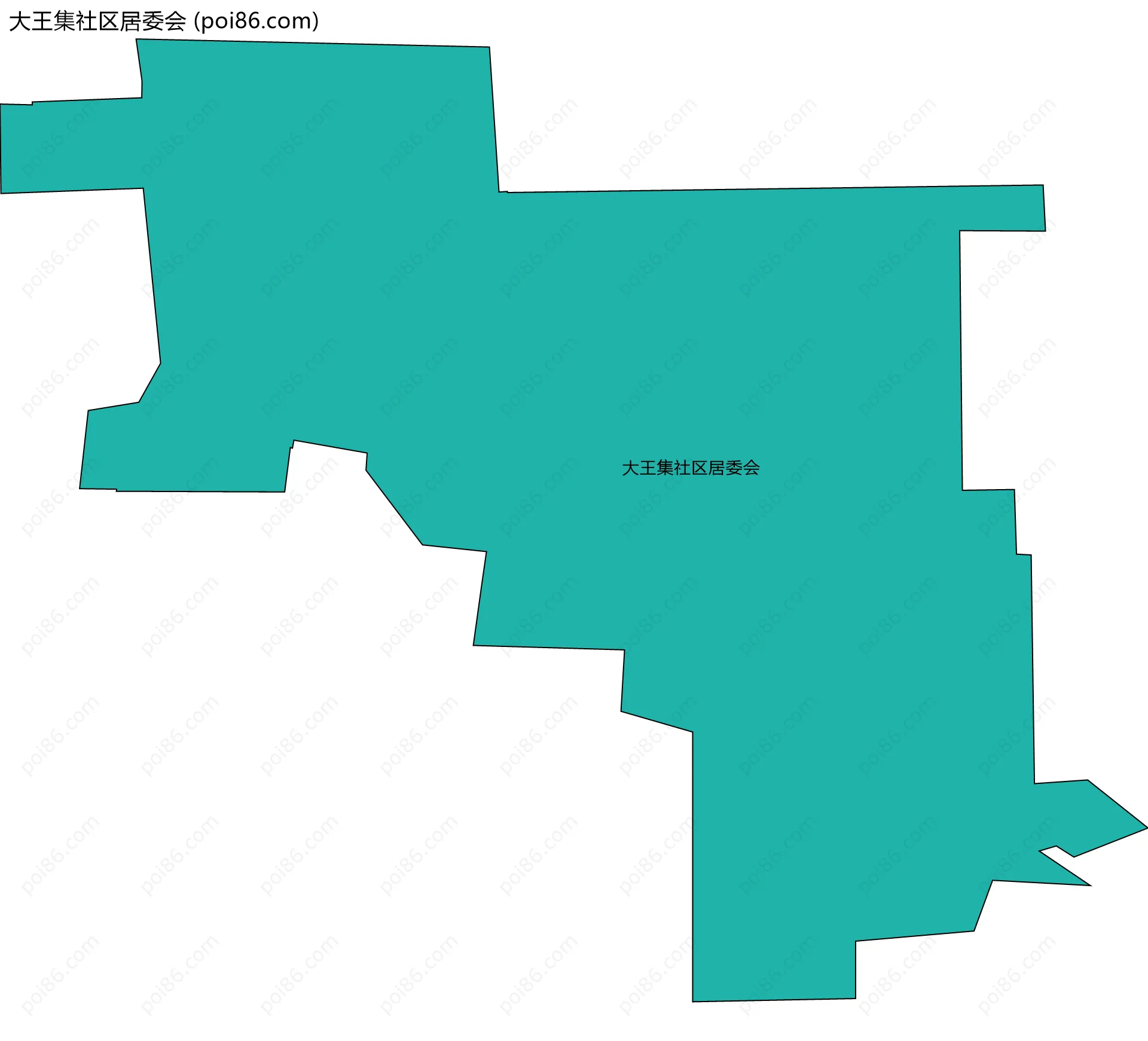 大王集社区居委会边界地图