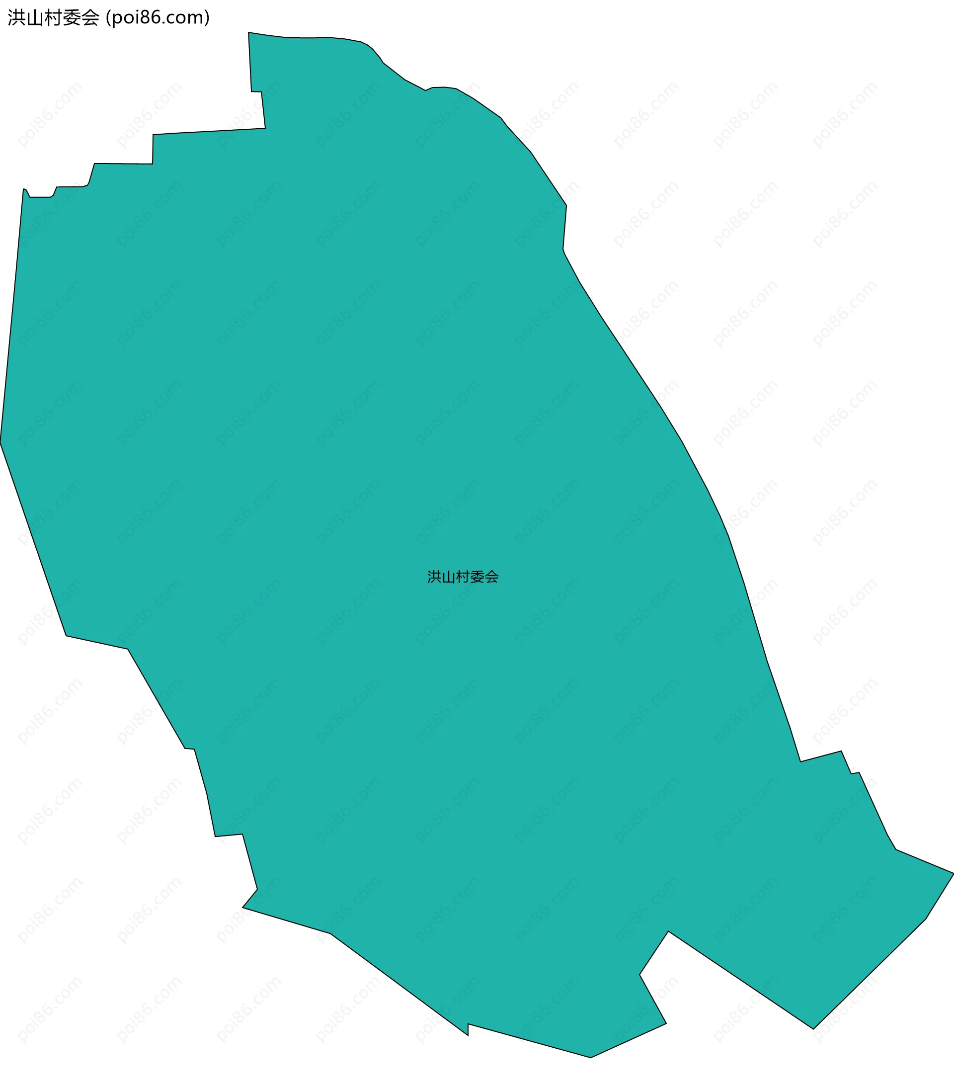 洪山村委会边界地图