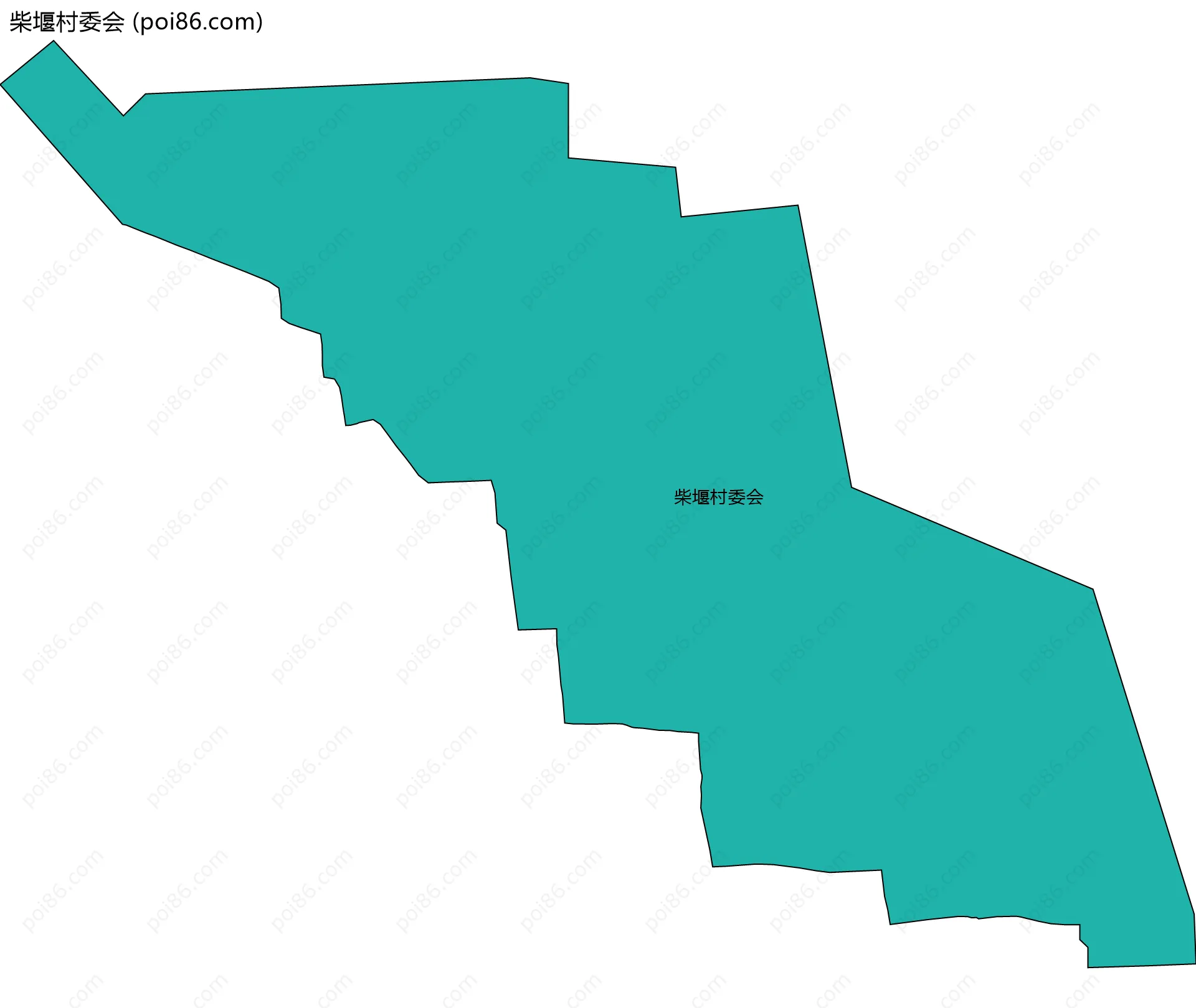 柴堰村委会边界地图