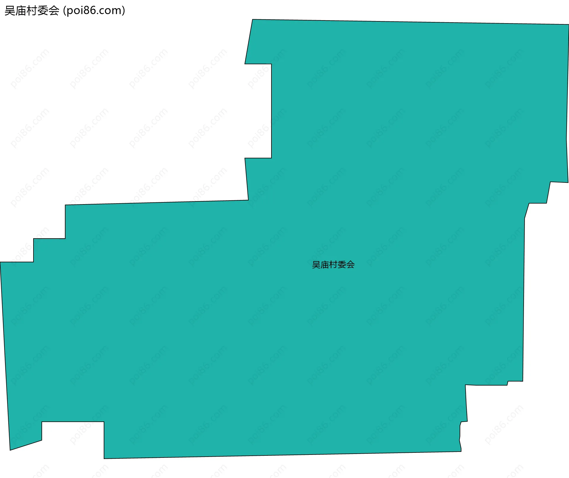 吴庙村委会边界地图