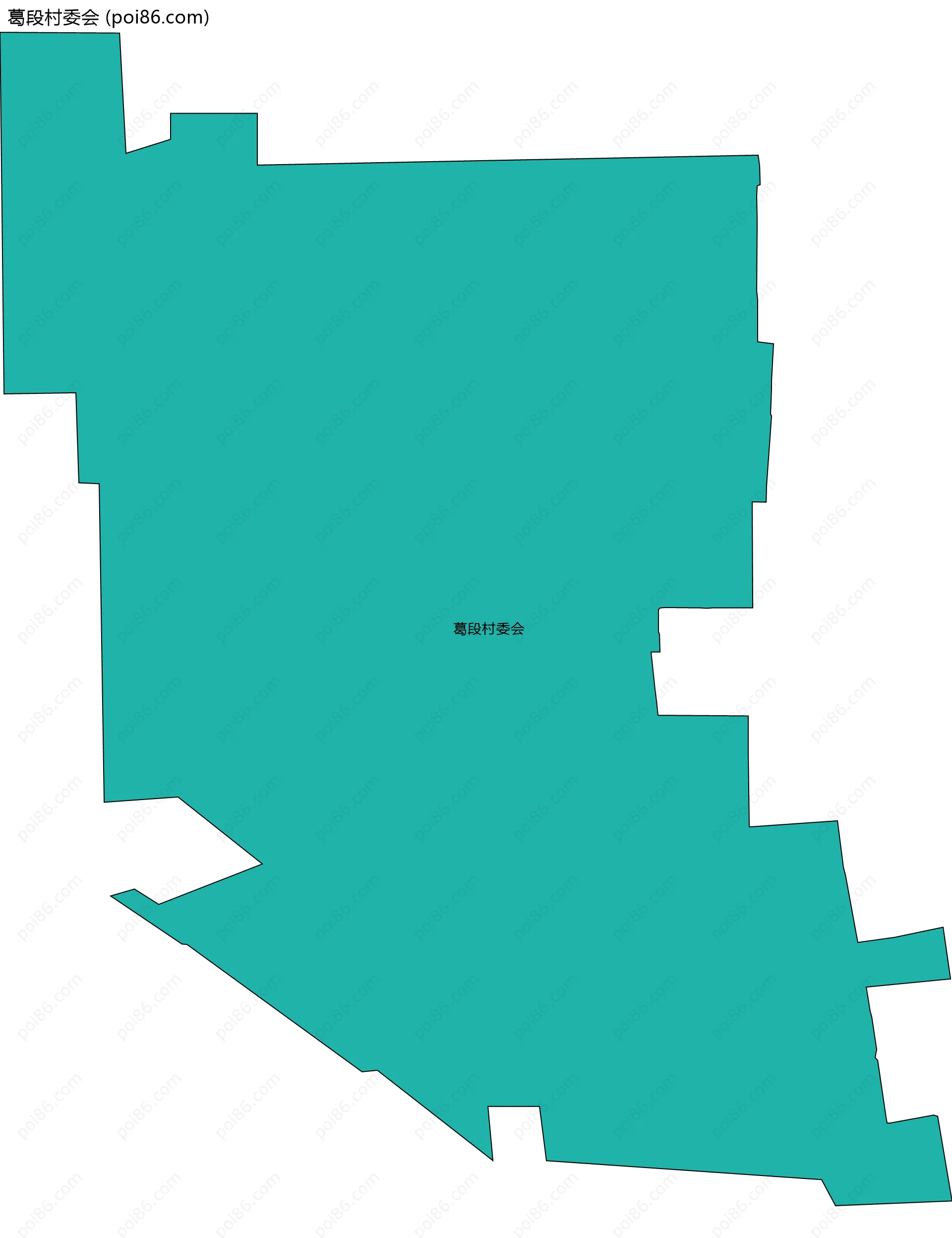 葛段村委会边界地图