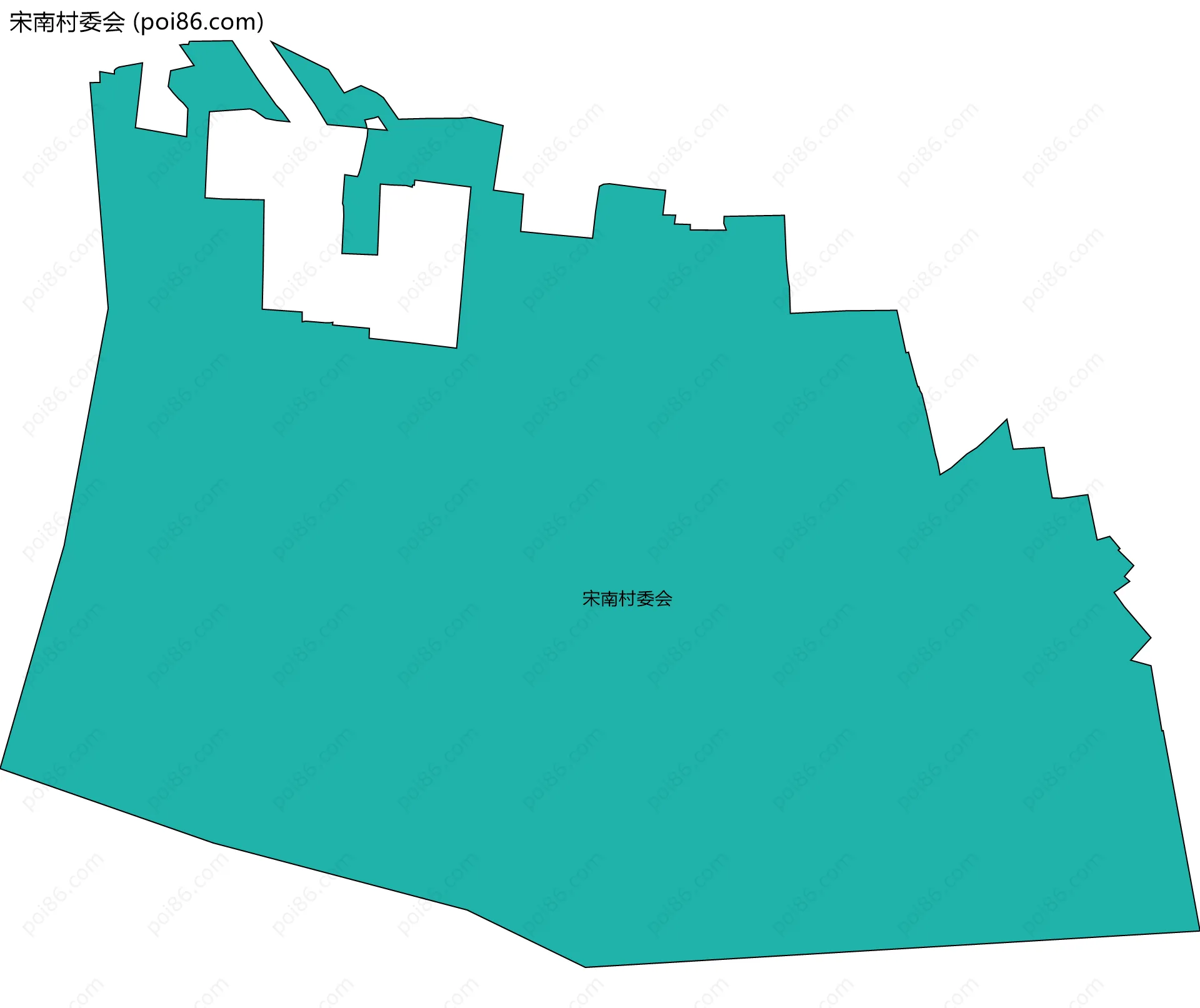 宋南村委会边界地图