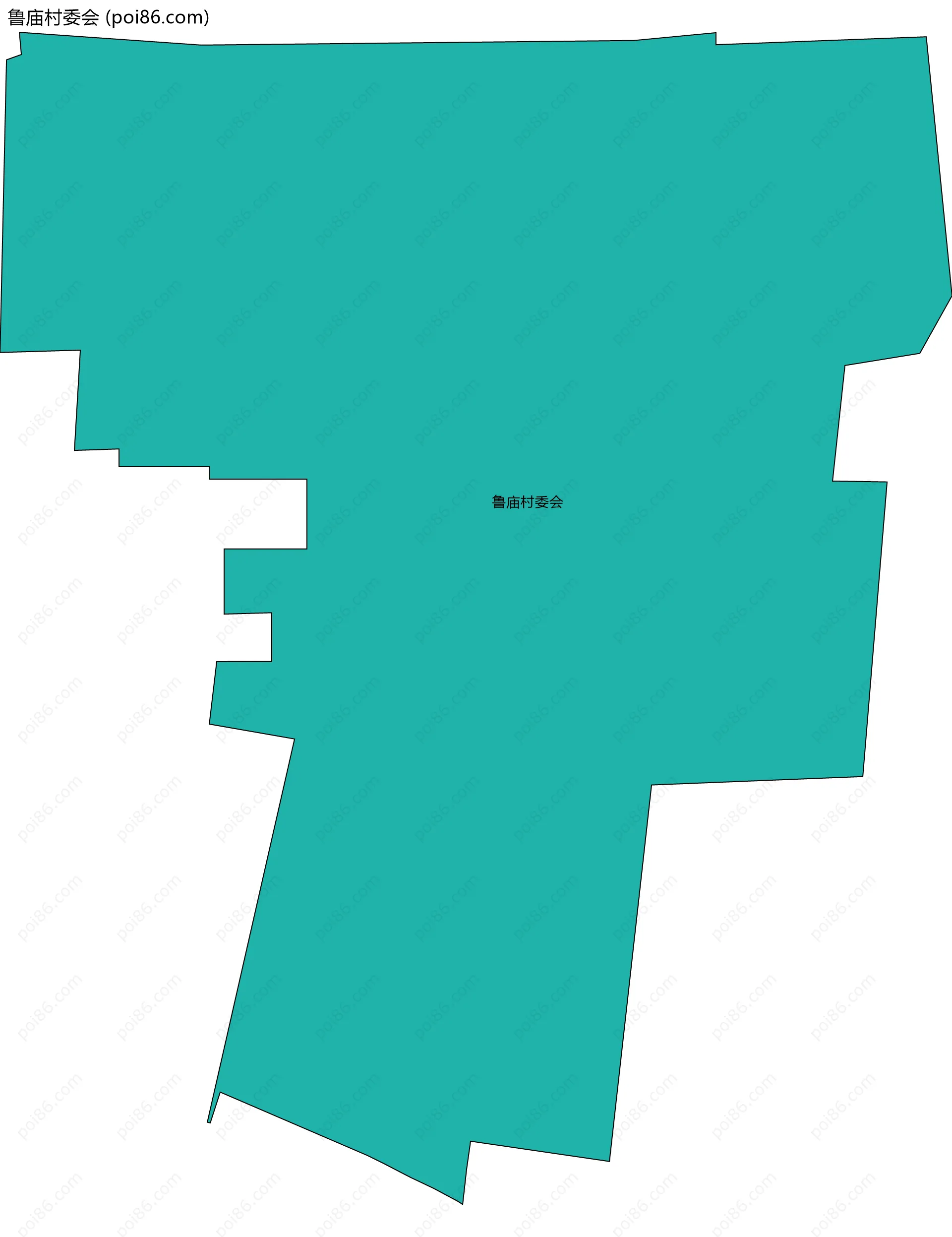 鲁庙村委会边界地图