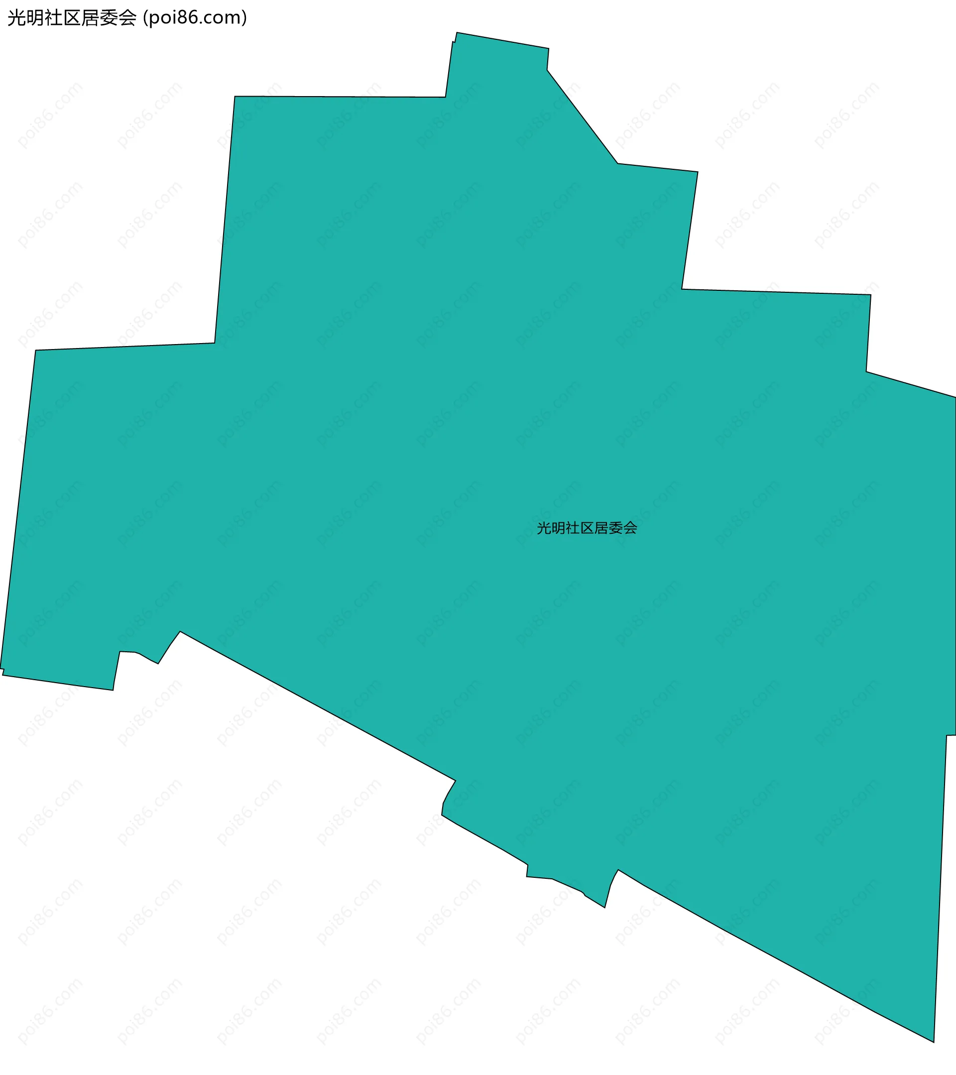 光明社区居委会边界地图