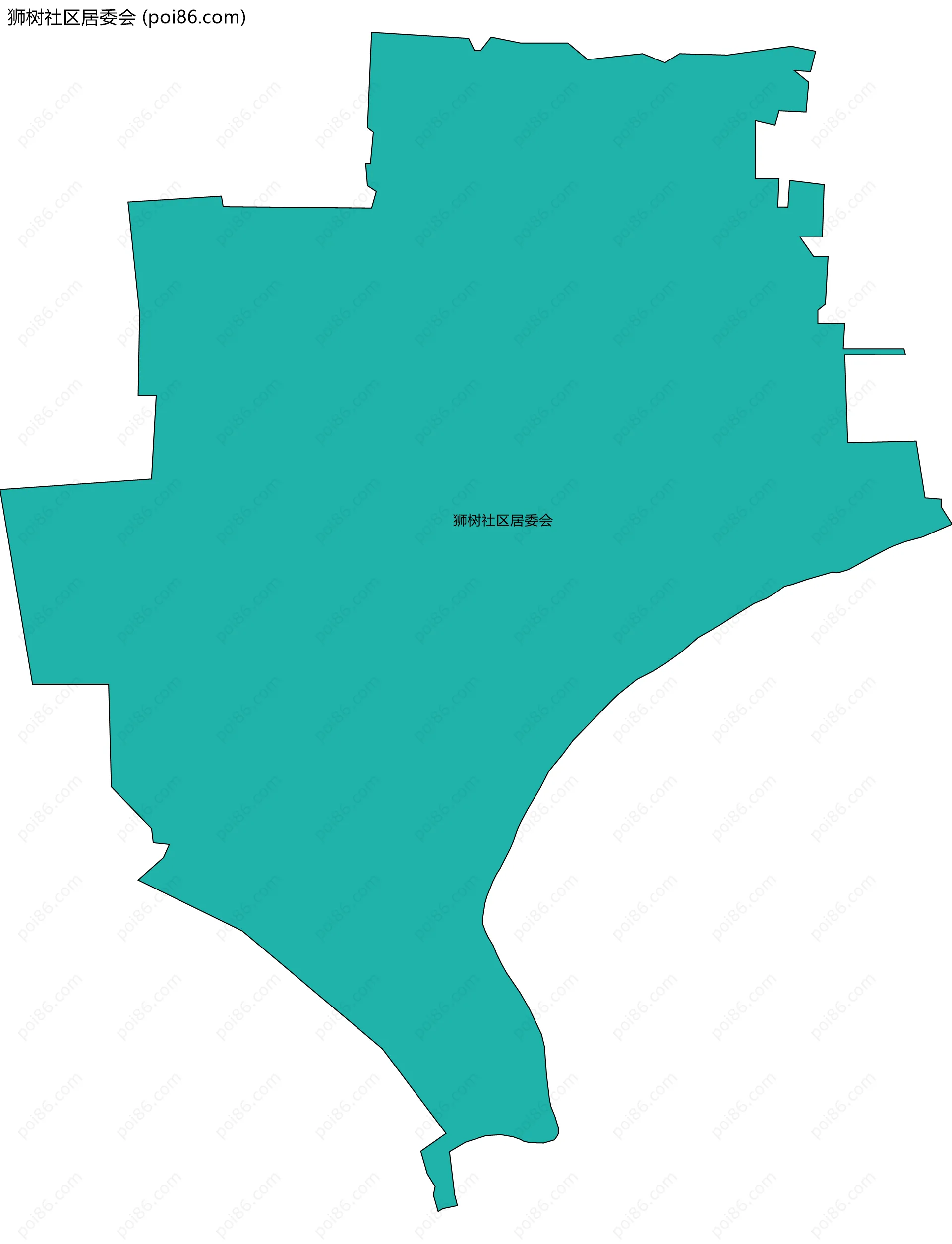 狮树社区居委会边界地图