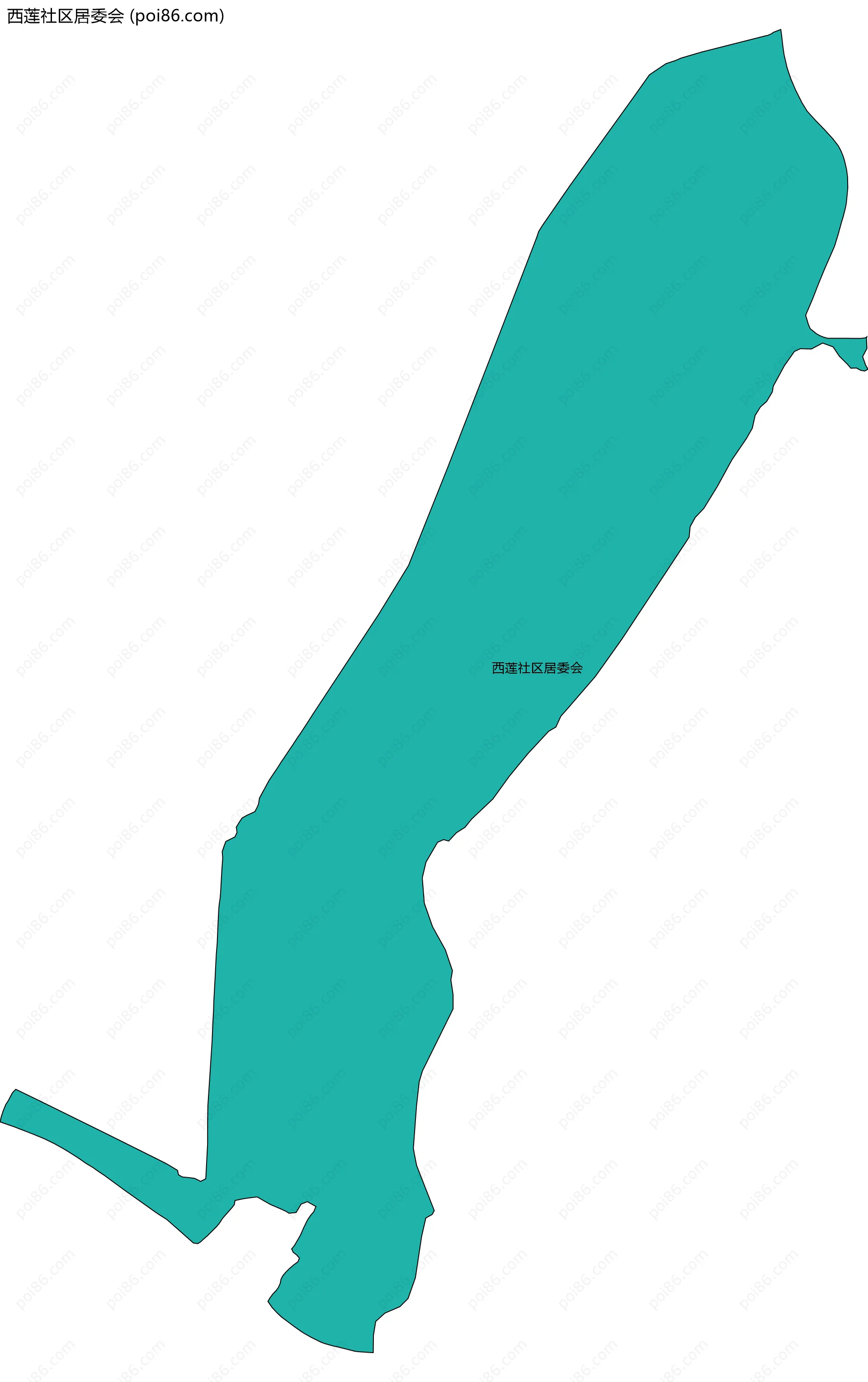 西莲社区居委会边界地图