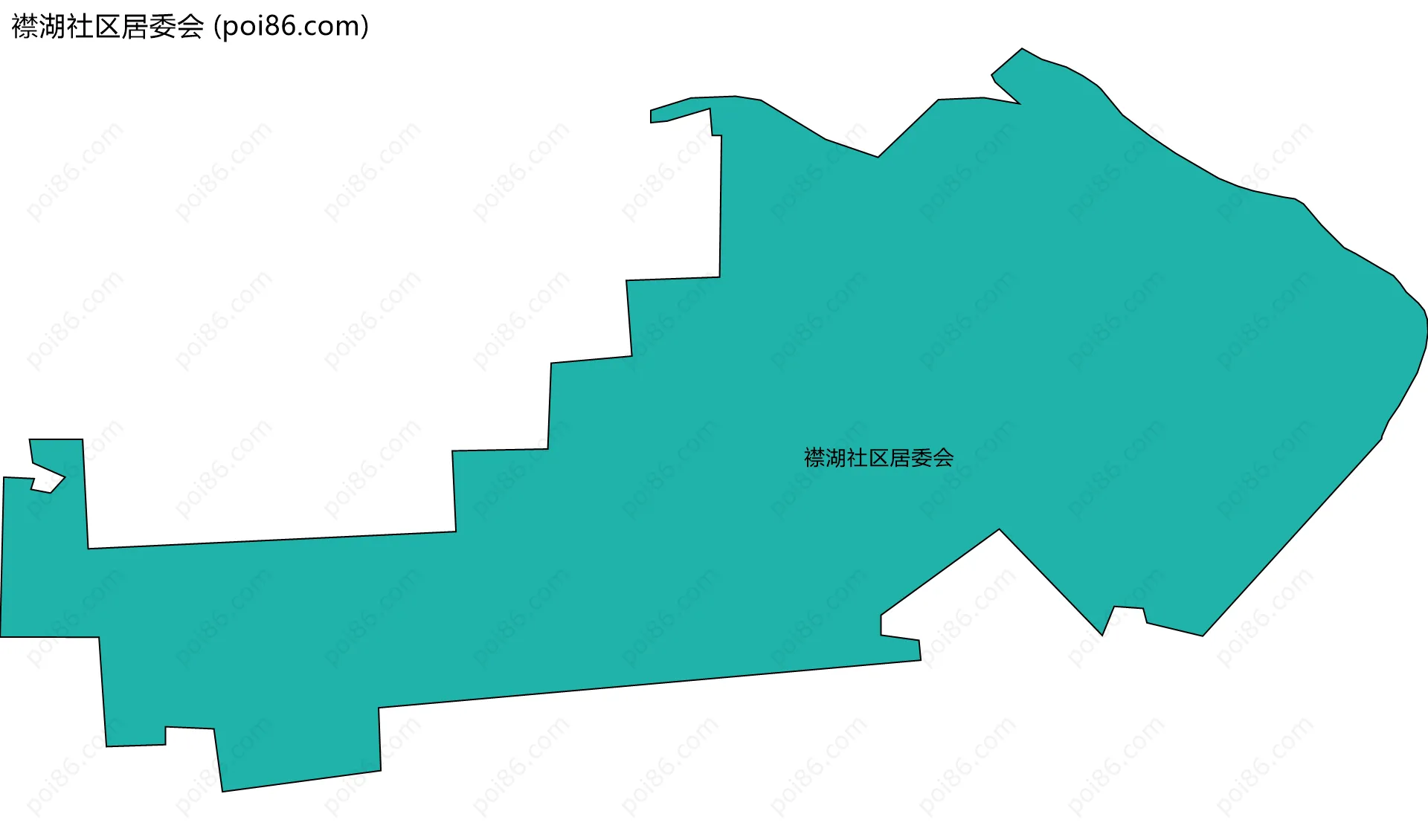 襟湖社区居委会边界地图