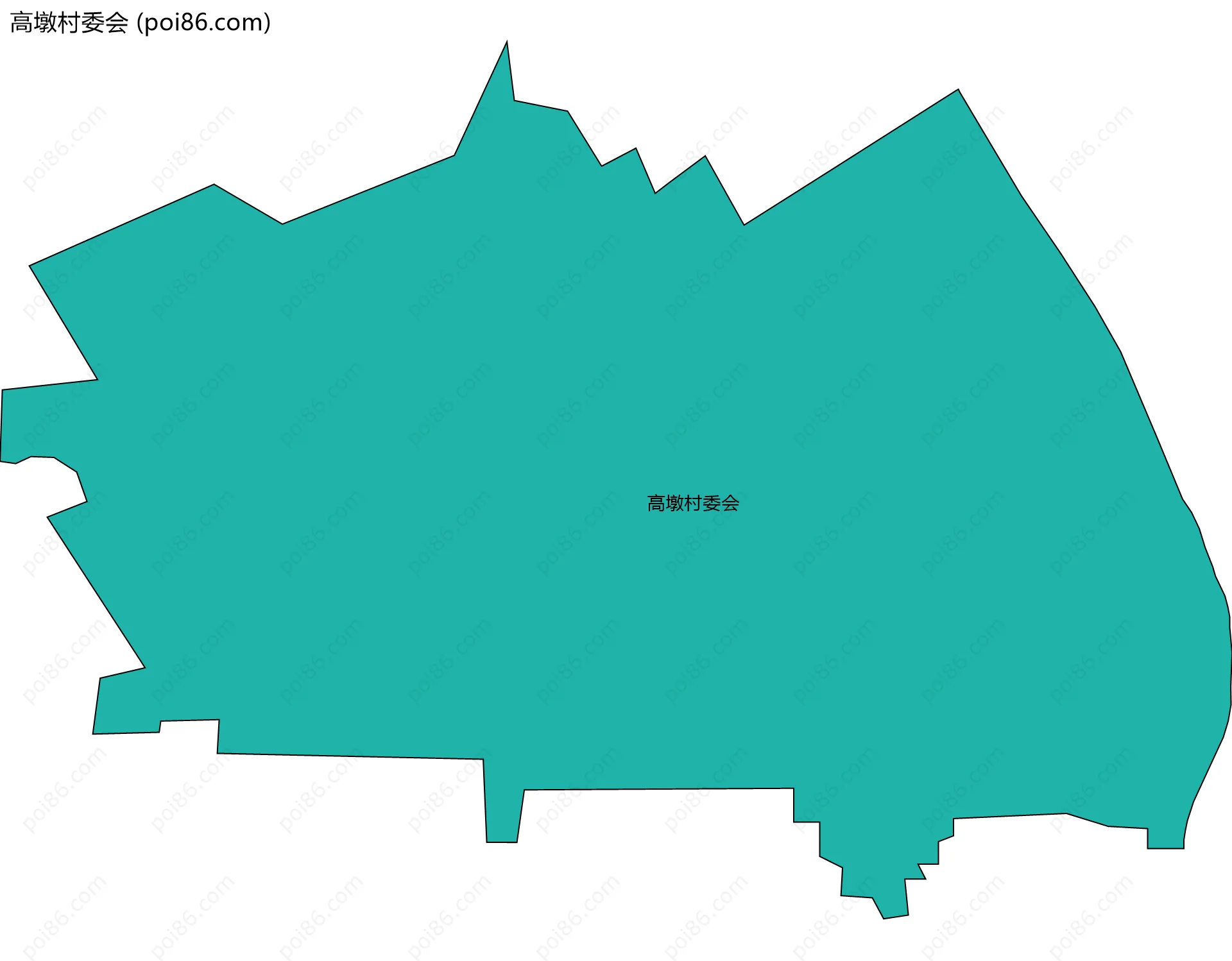 高墩村委会边界地图