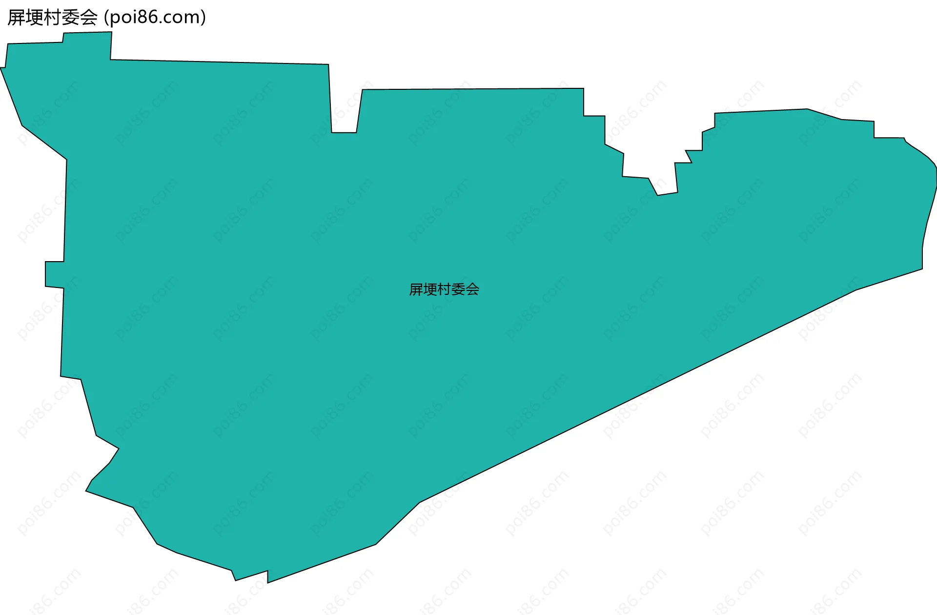 屏埂村委会边界地图