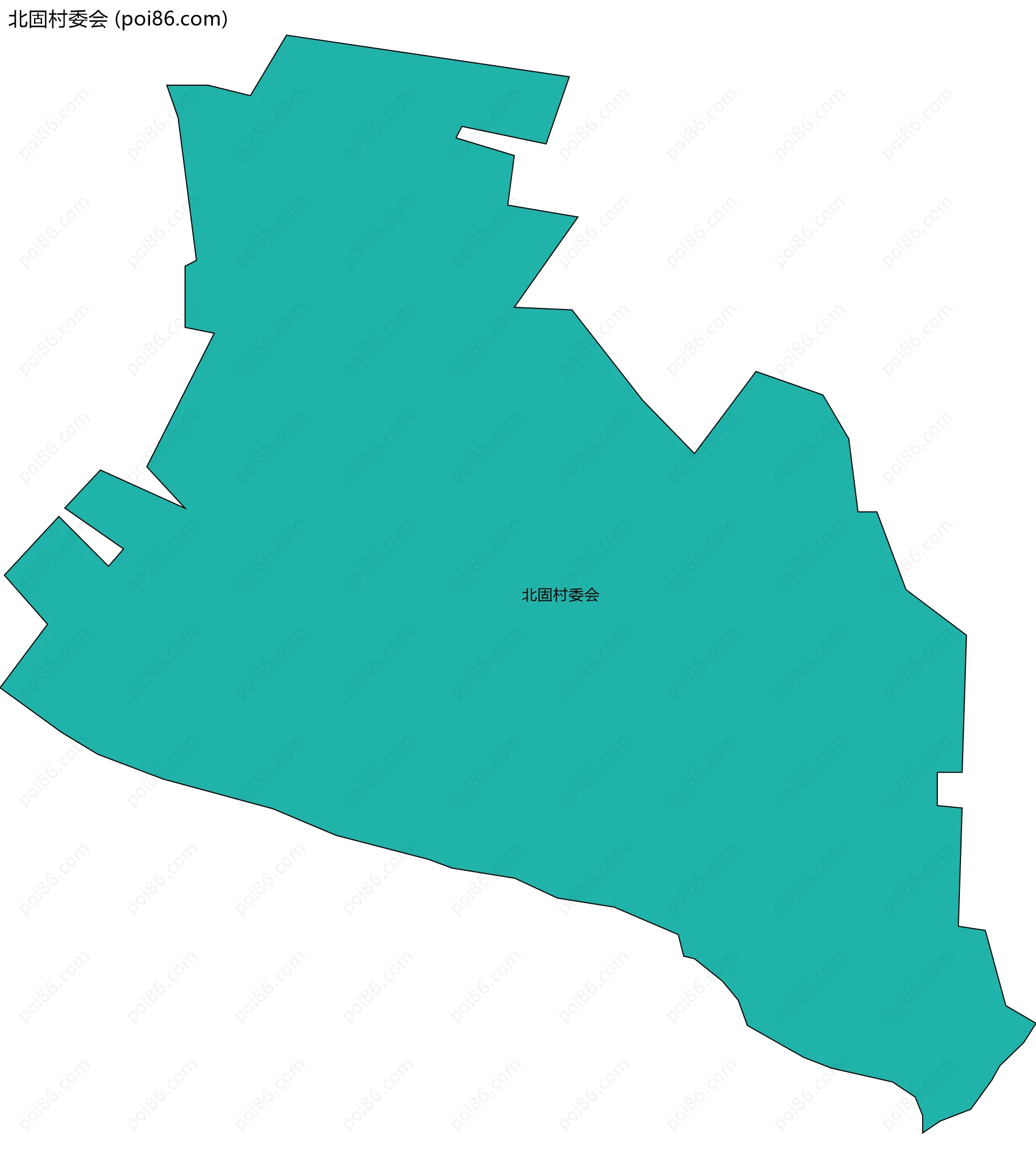 北固村委会边界地图