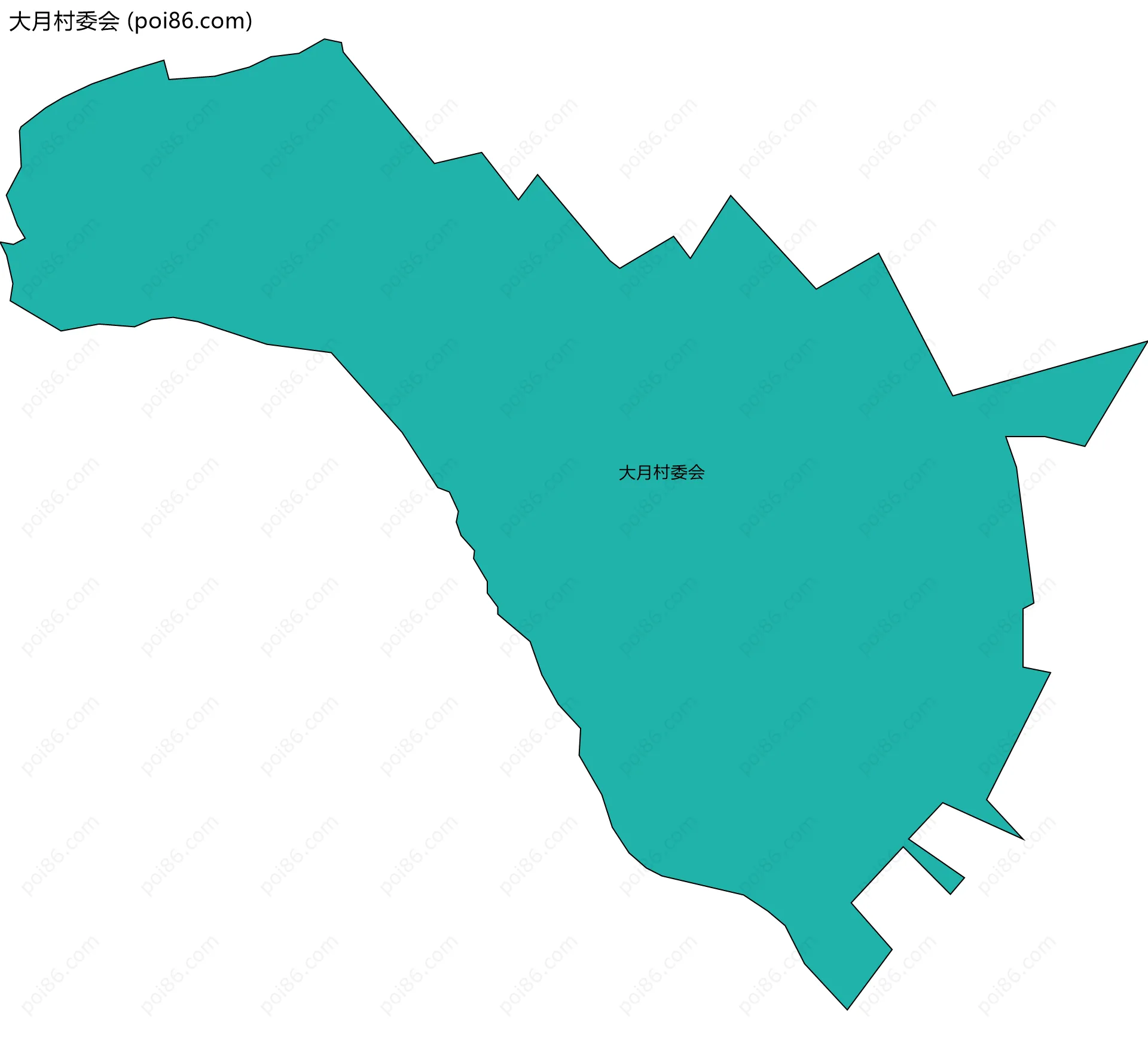 大月村委会边界地图