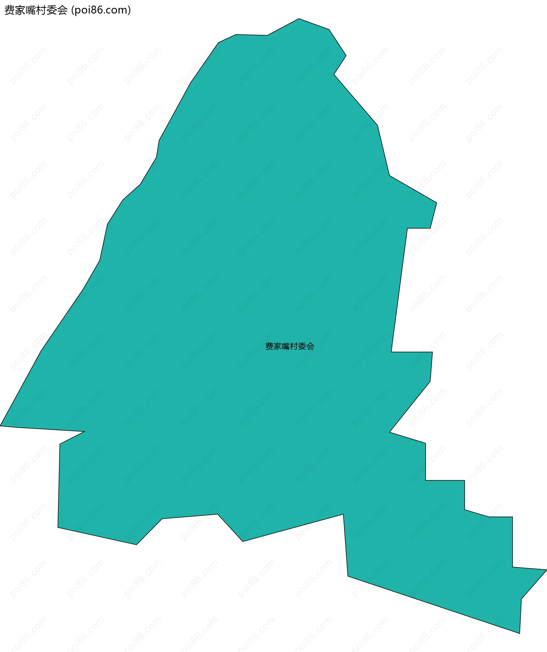 费家嘴村委会边界地图