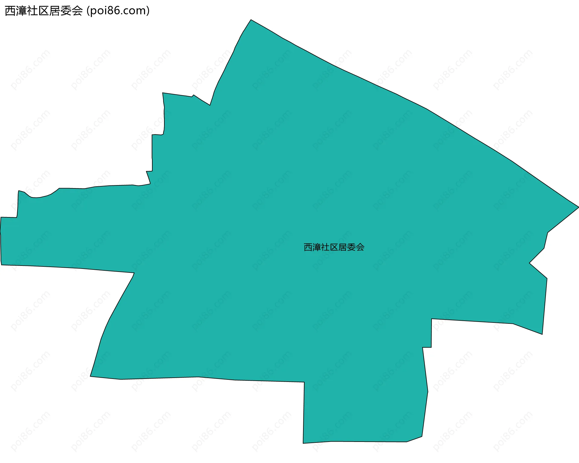 西漳社区居委会边界地图