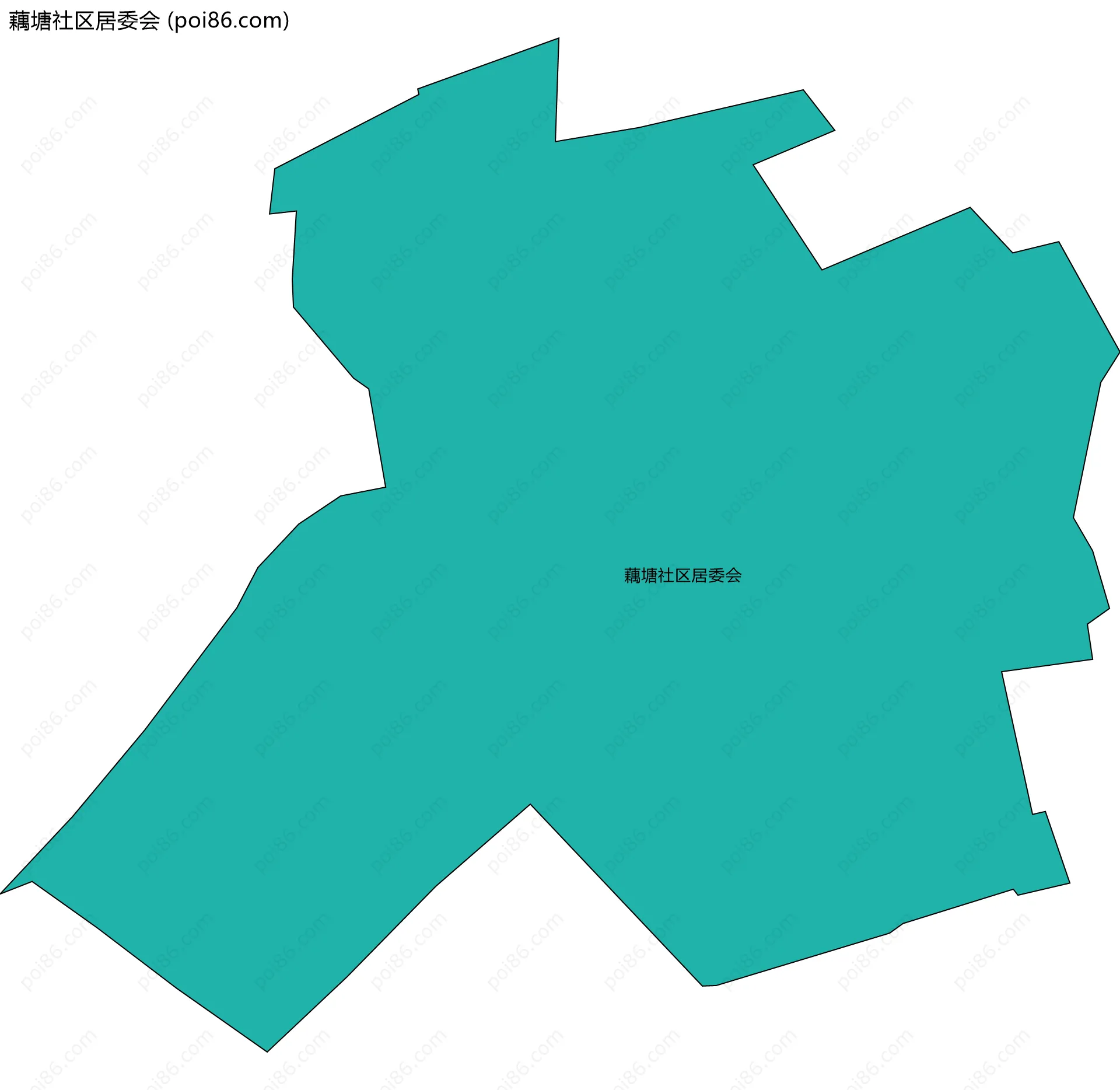 藕塘社区居委会边界地图
