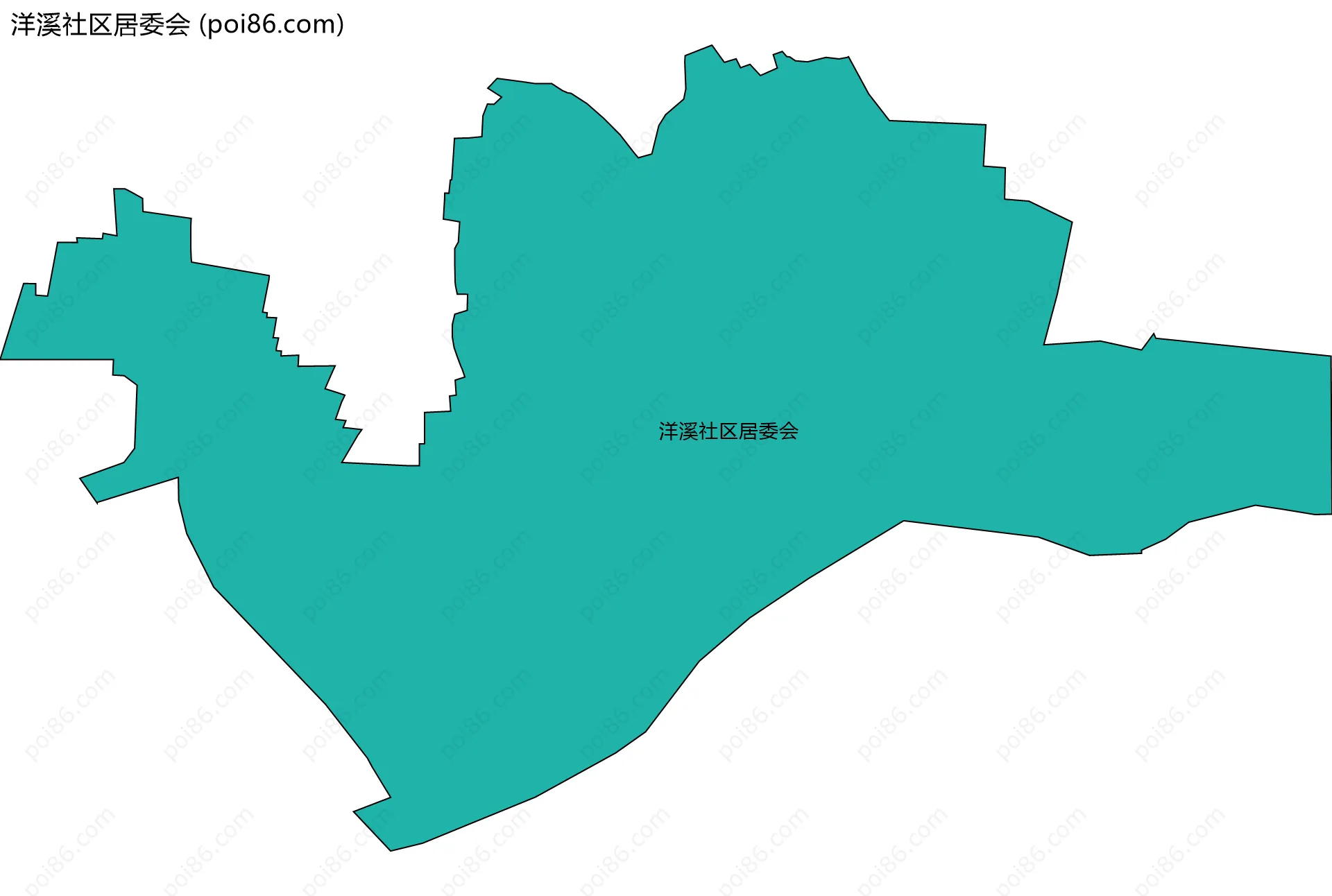 洋溪社区居委会边界地图