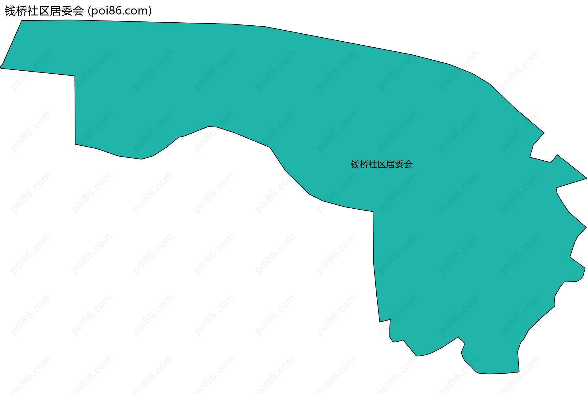 钱桥社区居委会边界地图