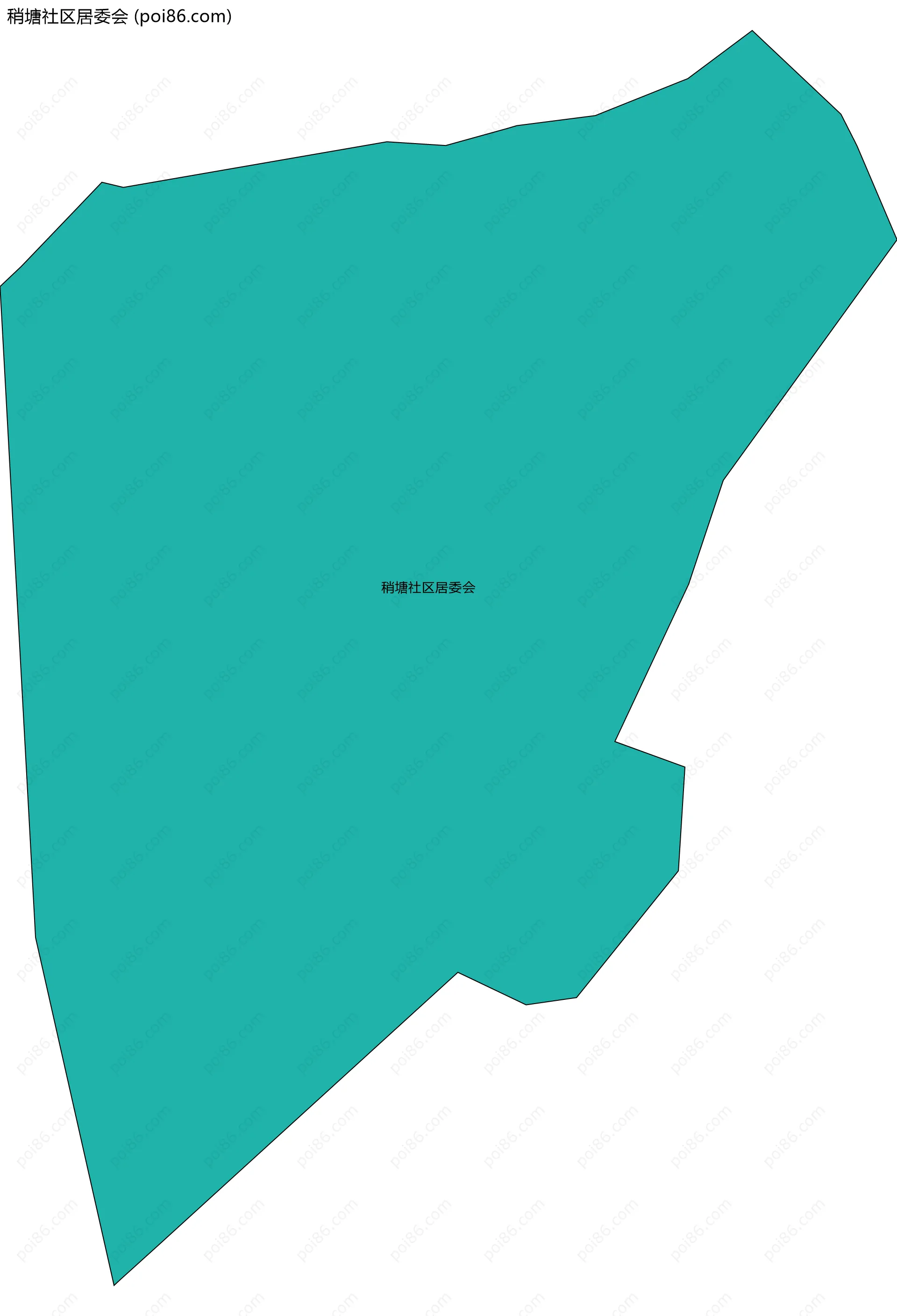 稍塘社区居委会边界地图