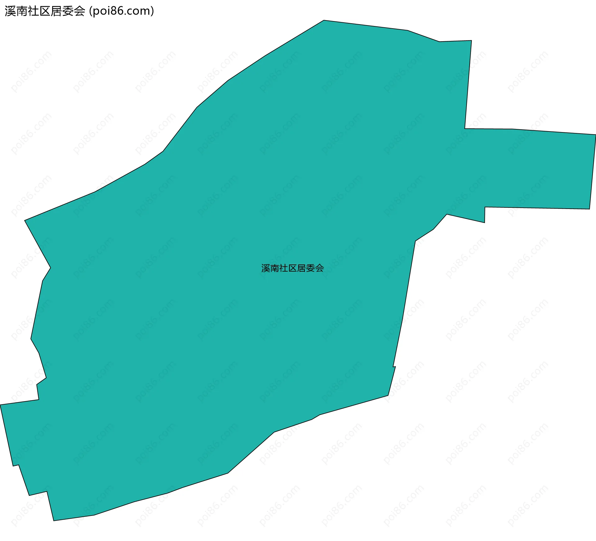 溪南社区居委会边界地图