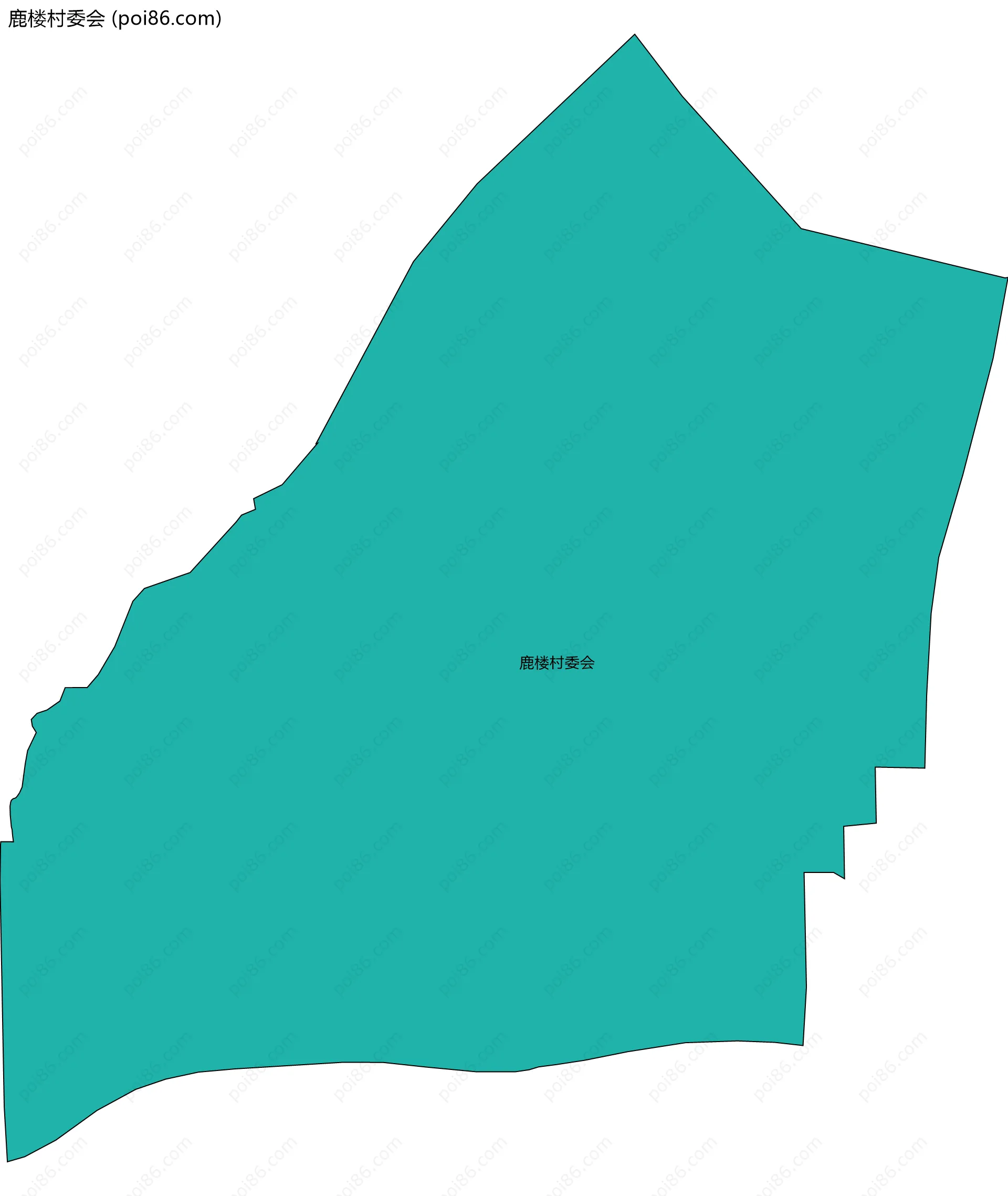 鹿楼村委会边界地图