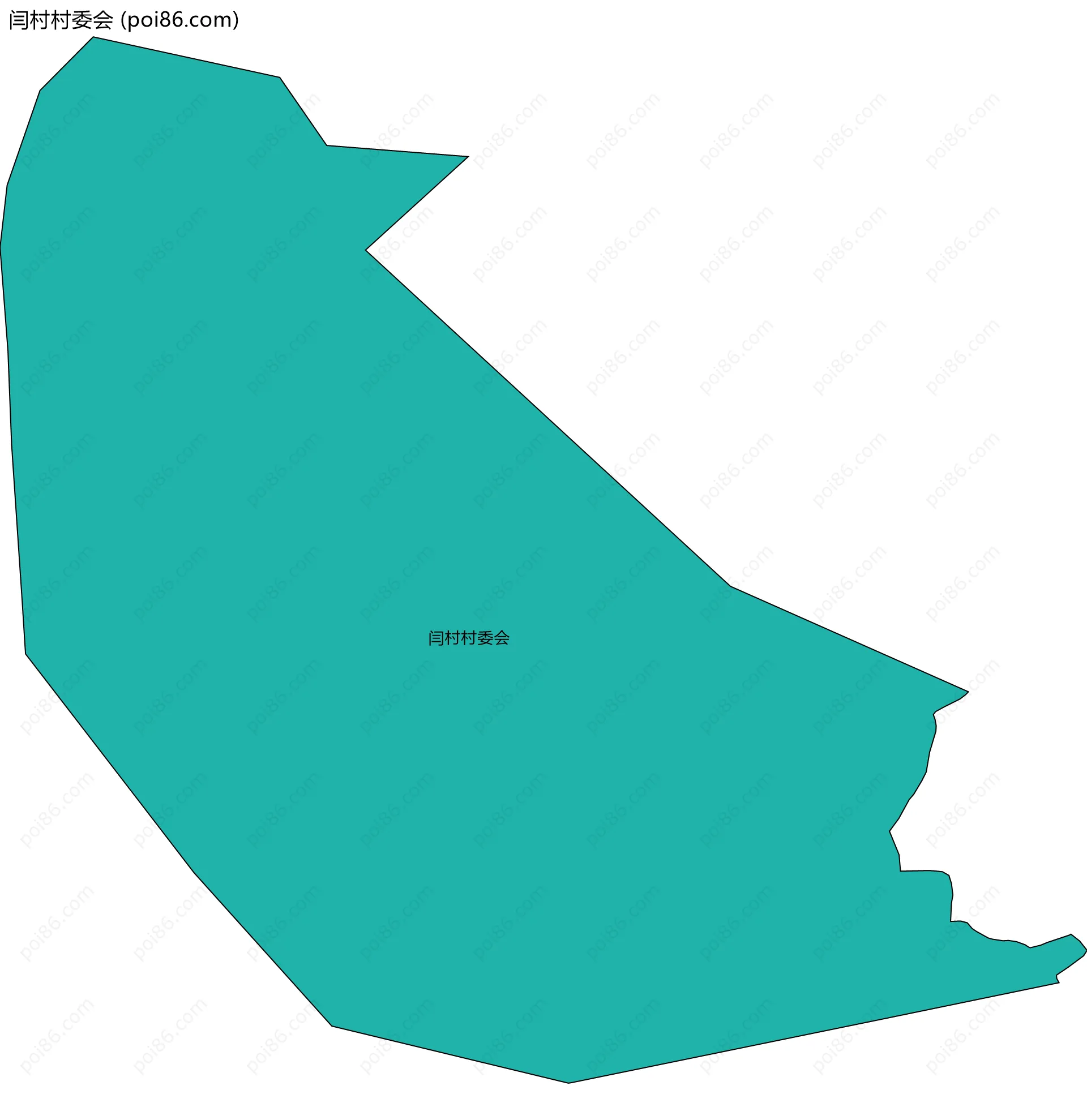 闫村村委会边界地图