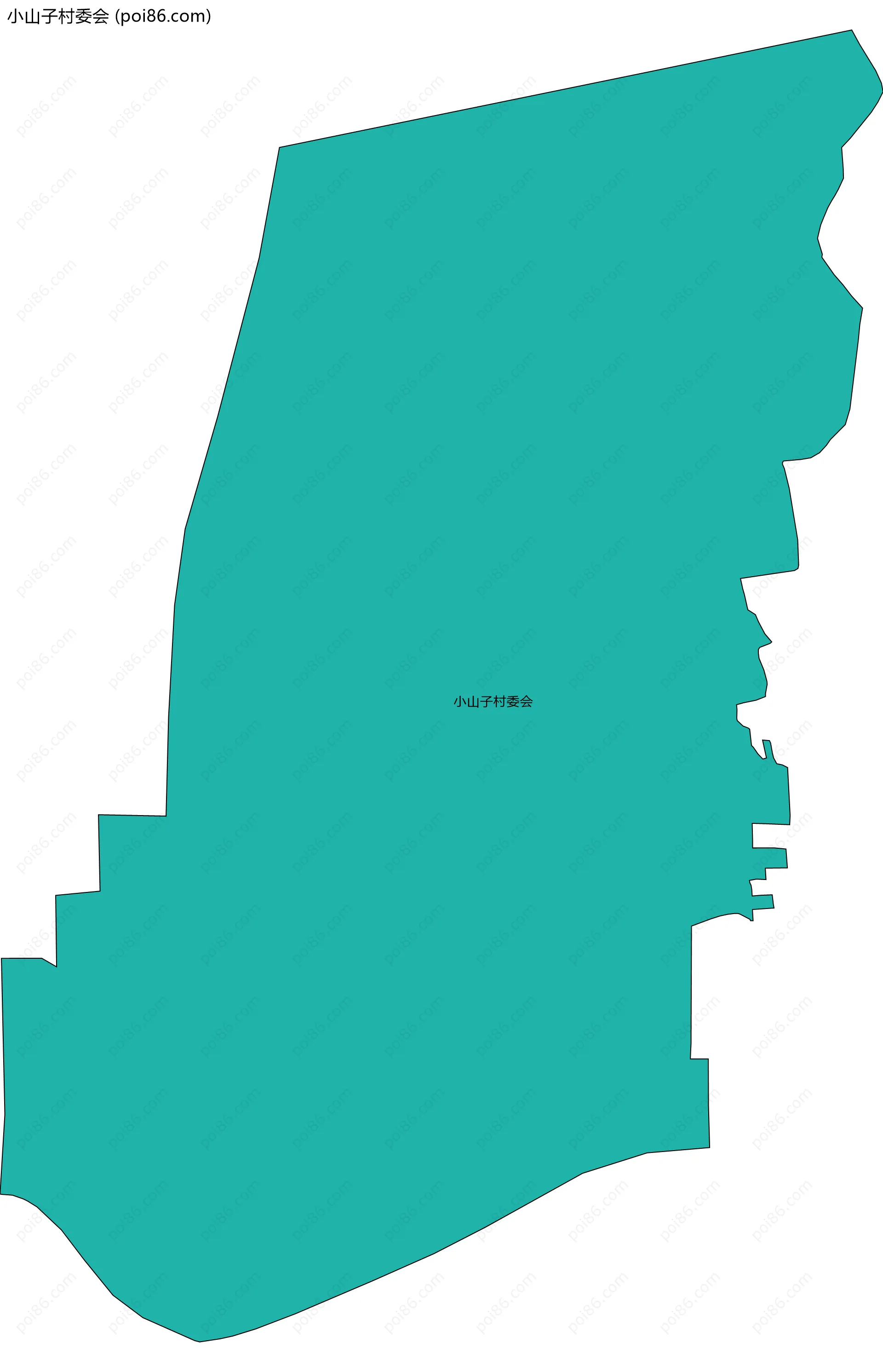 小山子村委会边界地图
