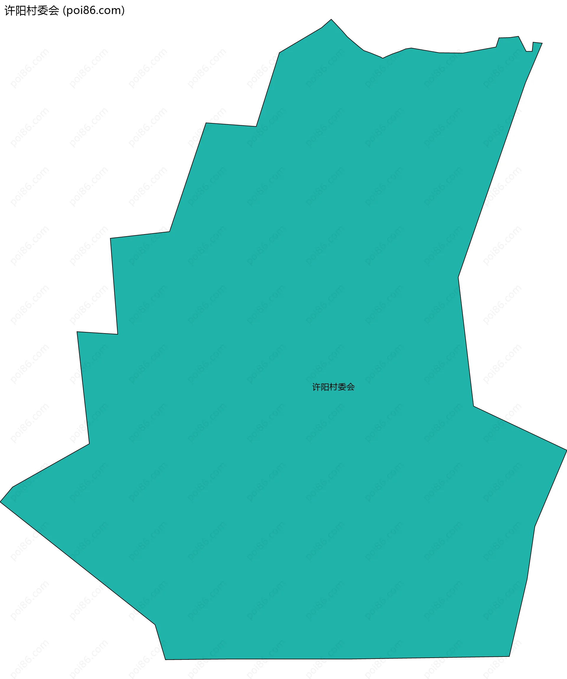 许阳村委会边界地图
