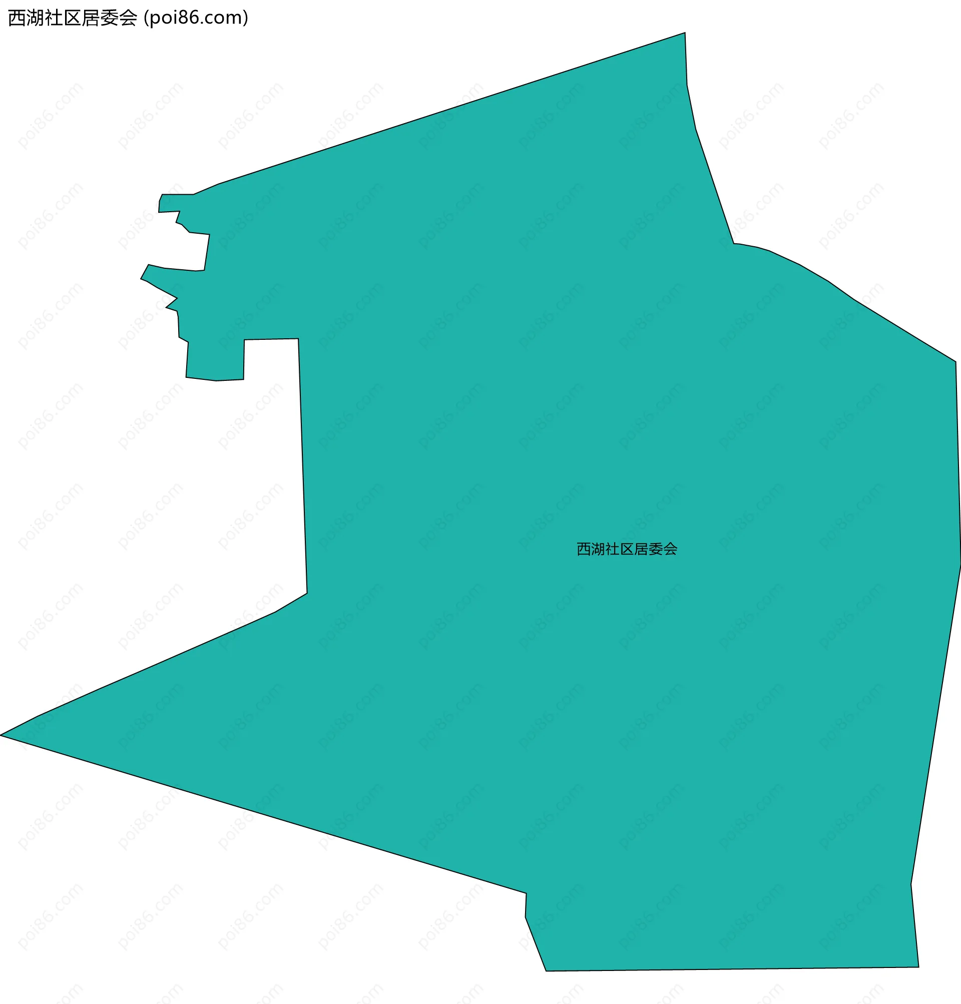 西湖社区居委会边界地图