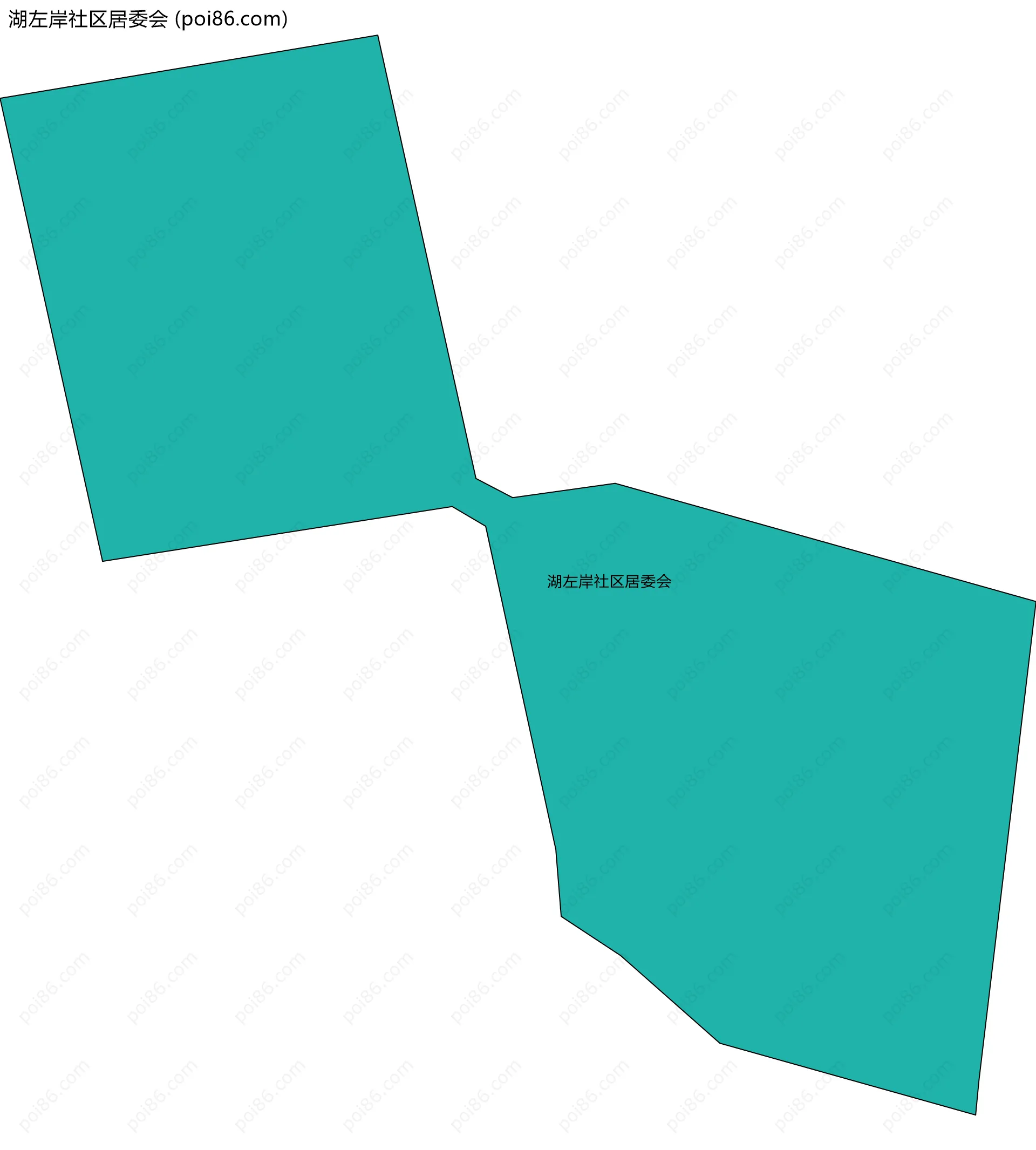 湖左岸社区居委会边界地图