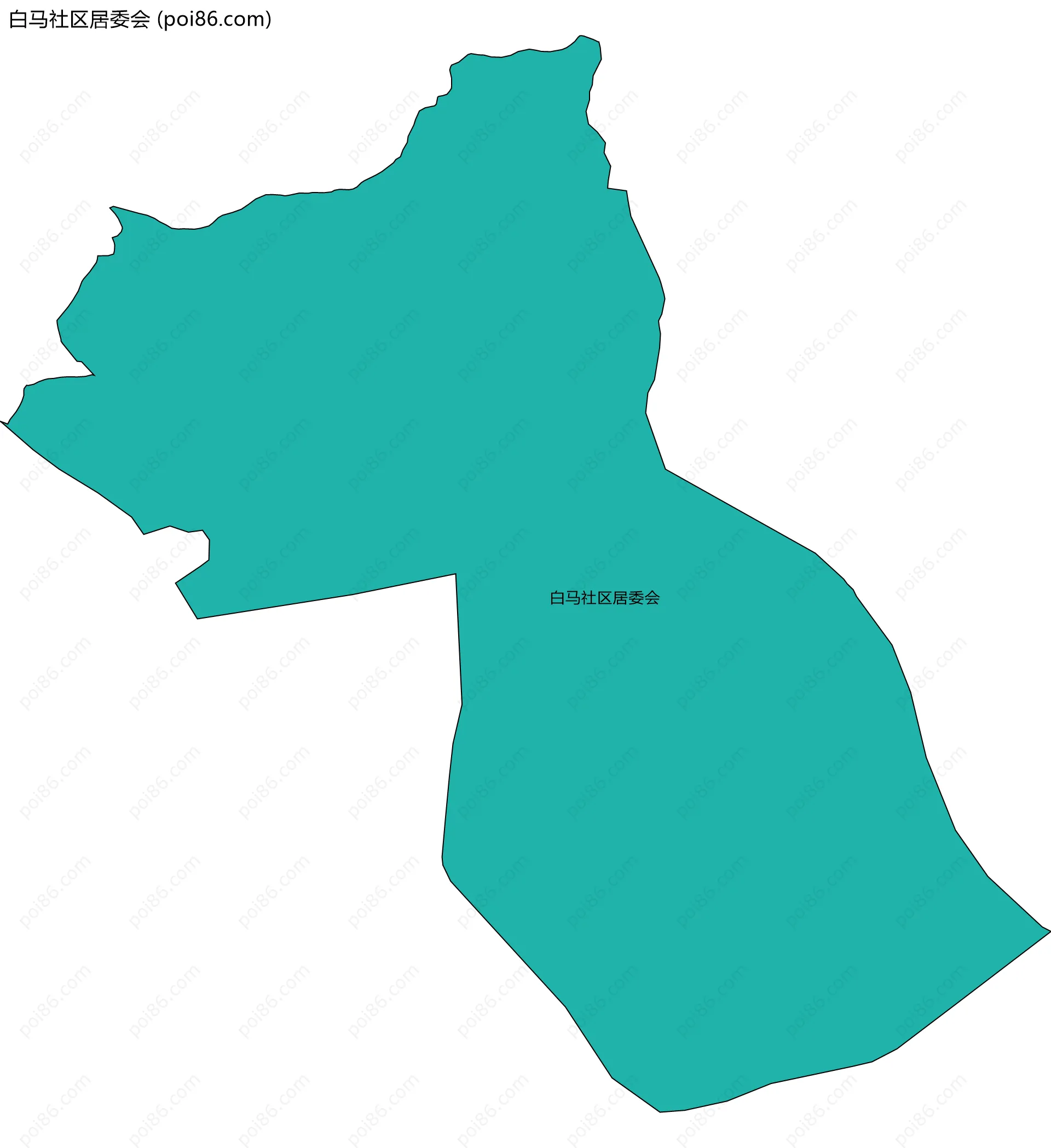 白马社区居委会边界地图
