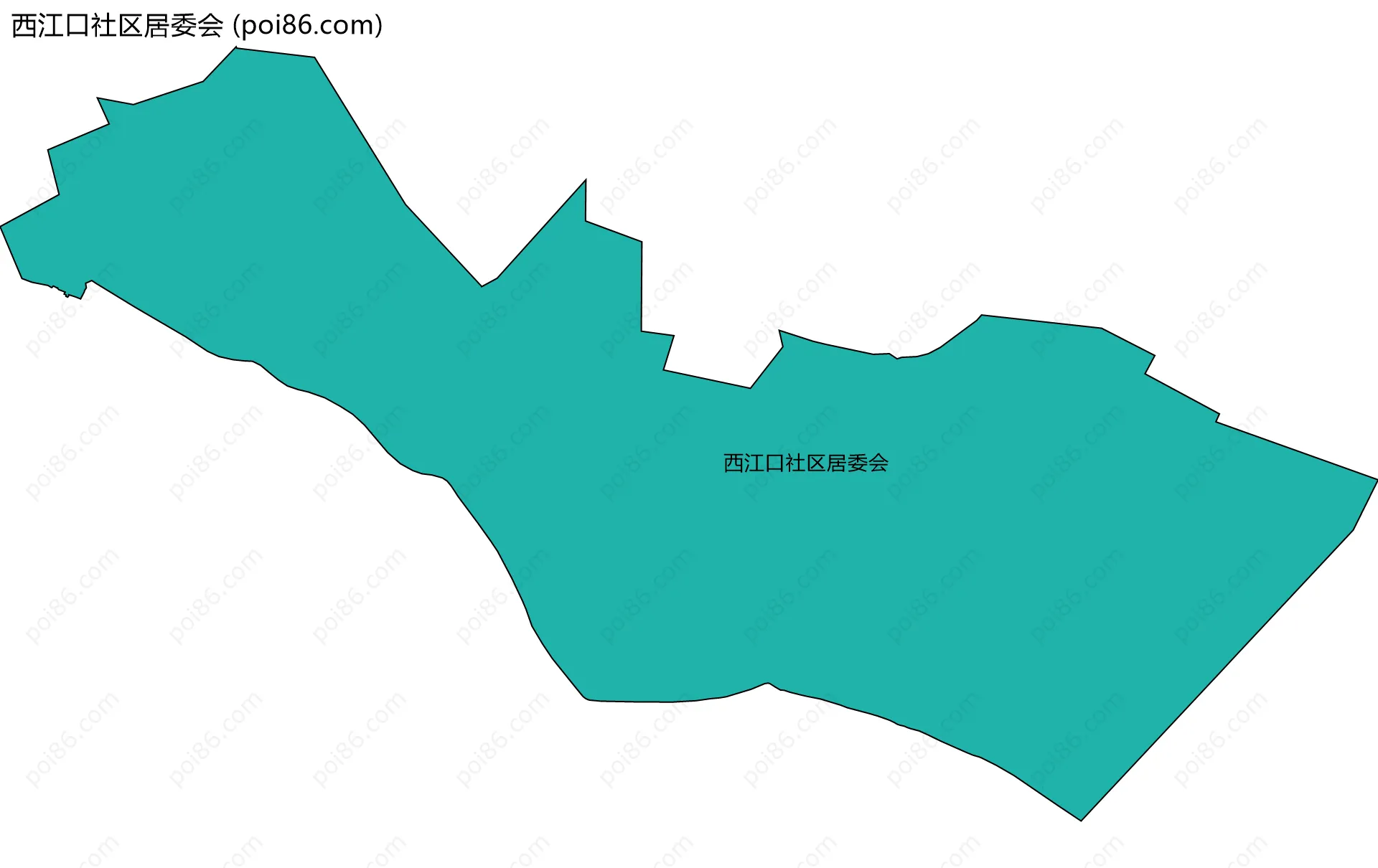 西江口社区居委会边界地图