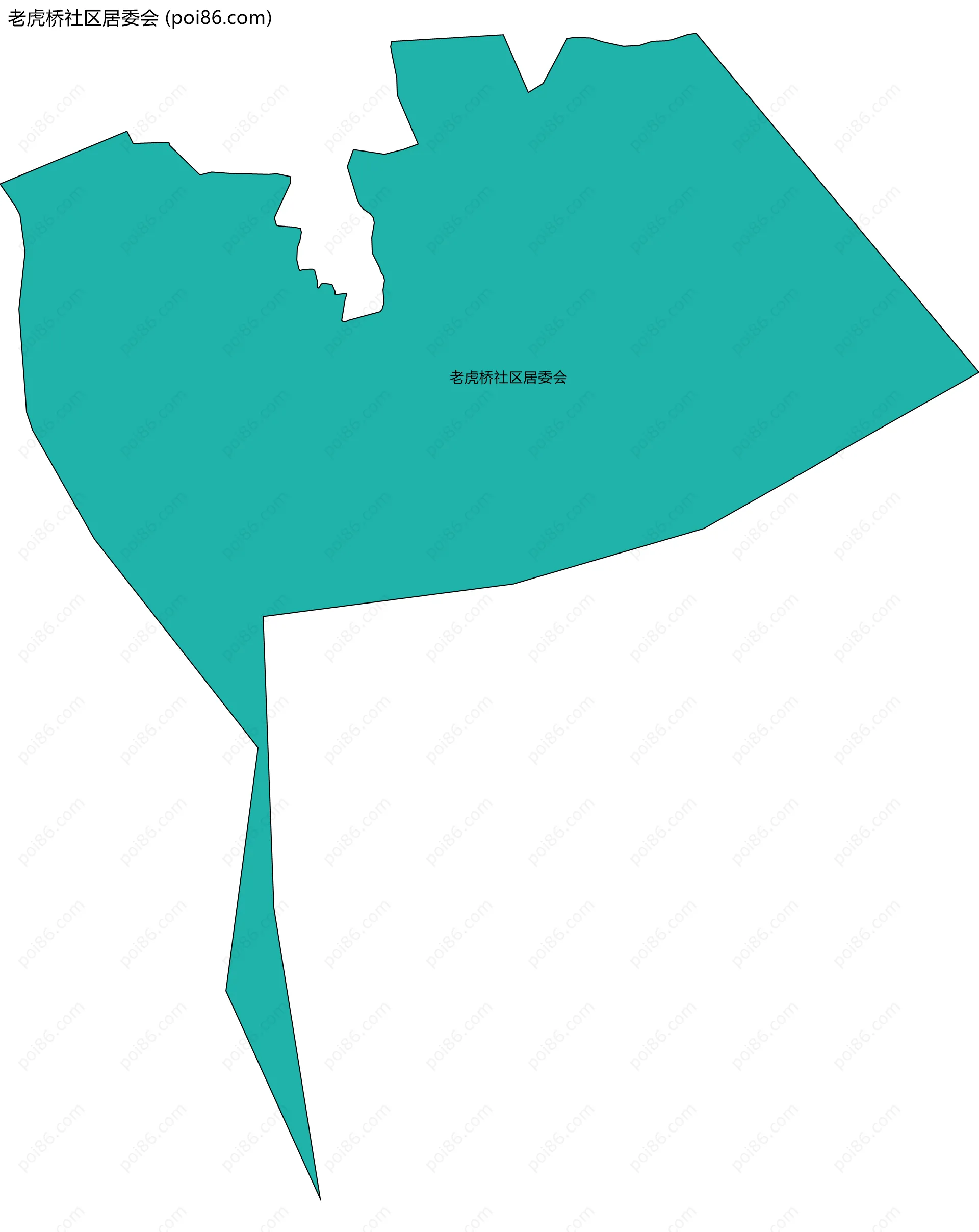 老虎桥社区居委会边界地图