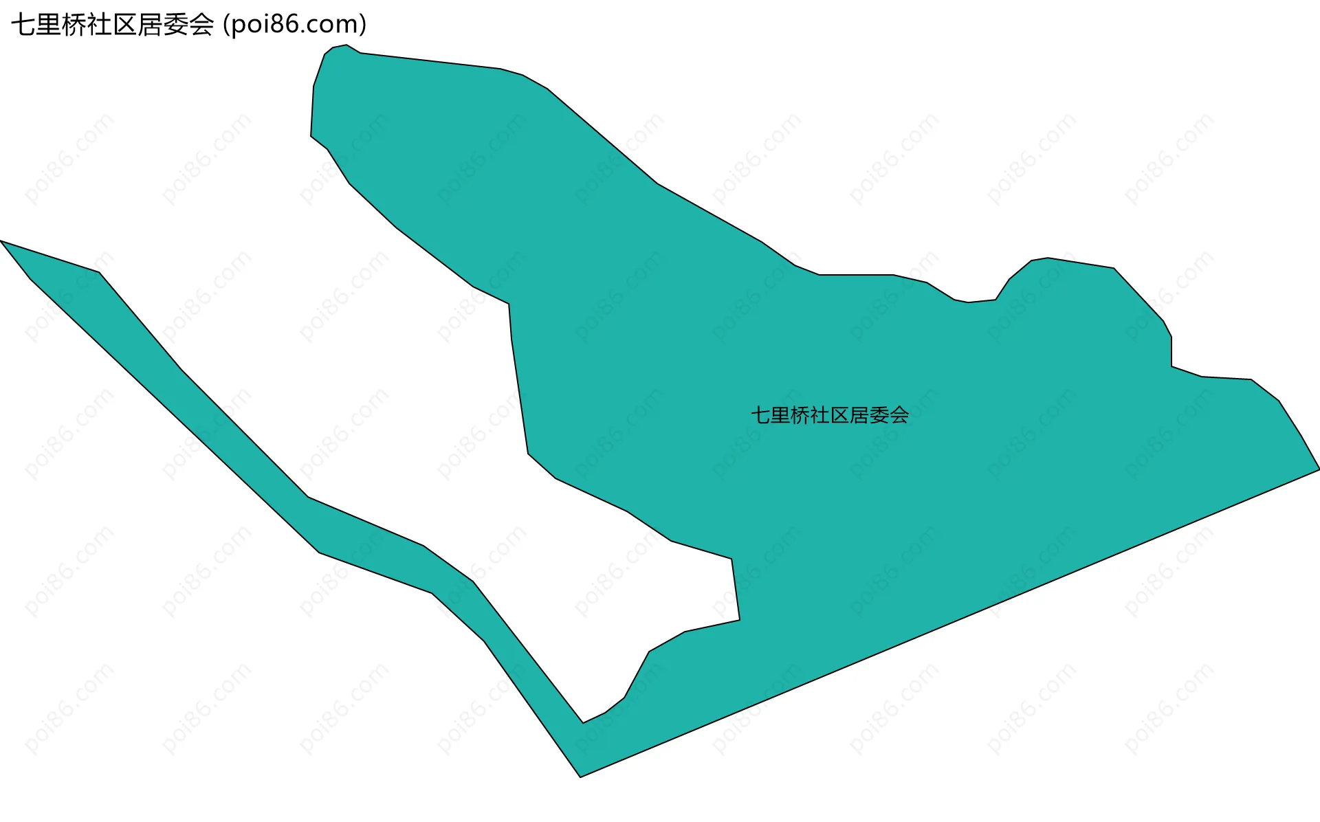 七里桥社区居委会边界地图