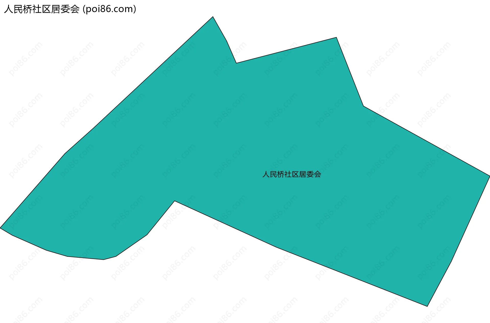 人民桥社区居委会边界地图